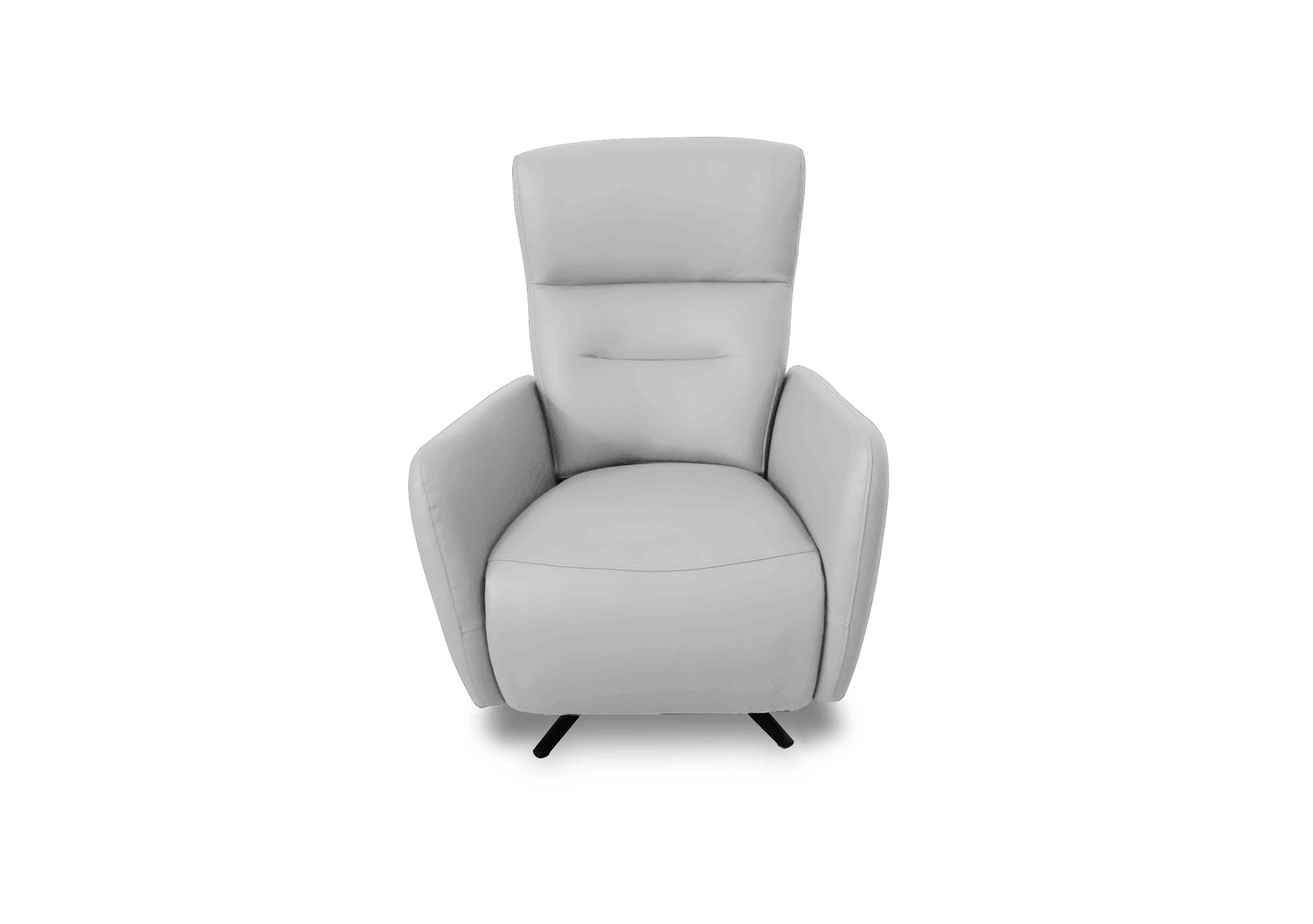 Designer Chair Collection Le Mans Leather Dual Power Recliner Swivel Chair in Nc-251e Grey on Furniture Village