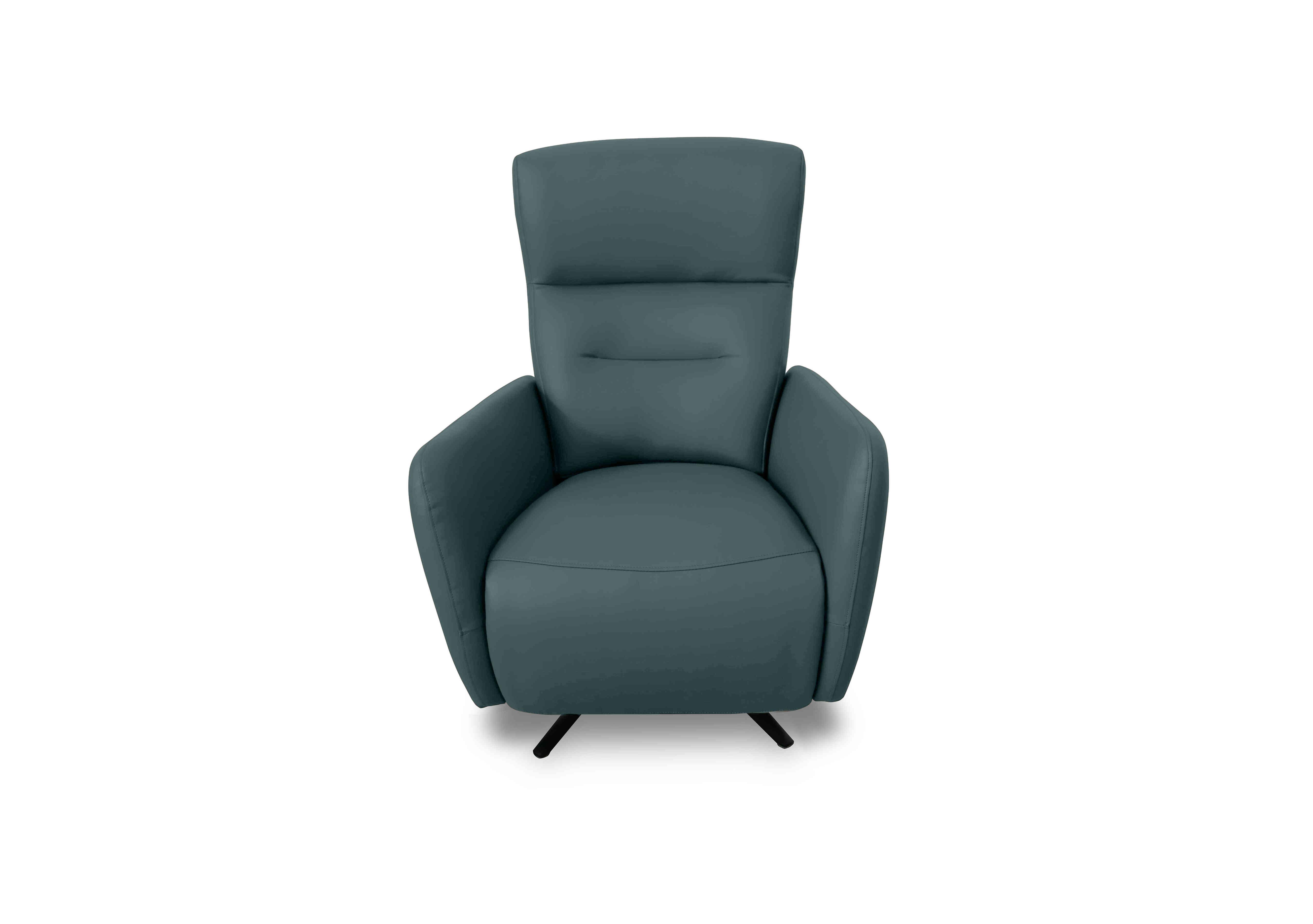 Designer Chair Collection Le Mans Leather Dual Power Recliner Swivel Chair in Nc-301e Lake Green on Furniture Village