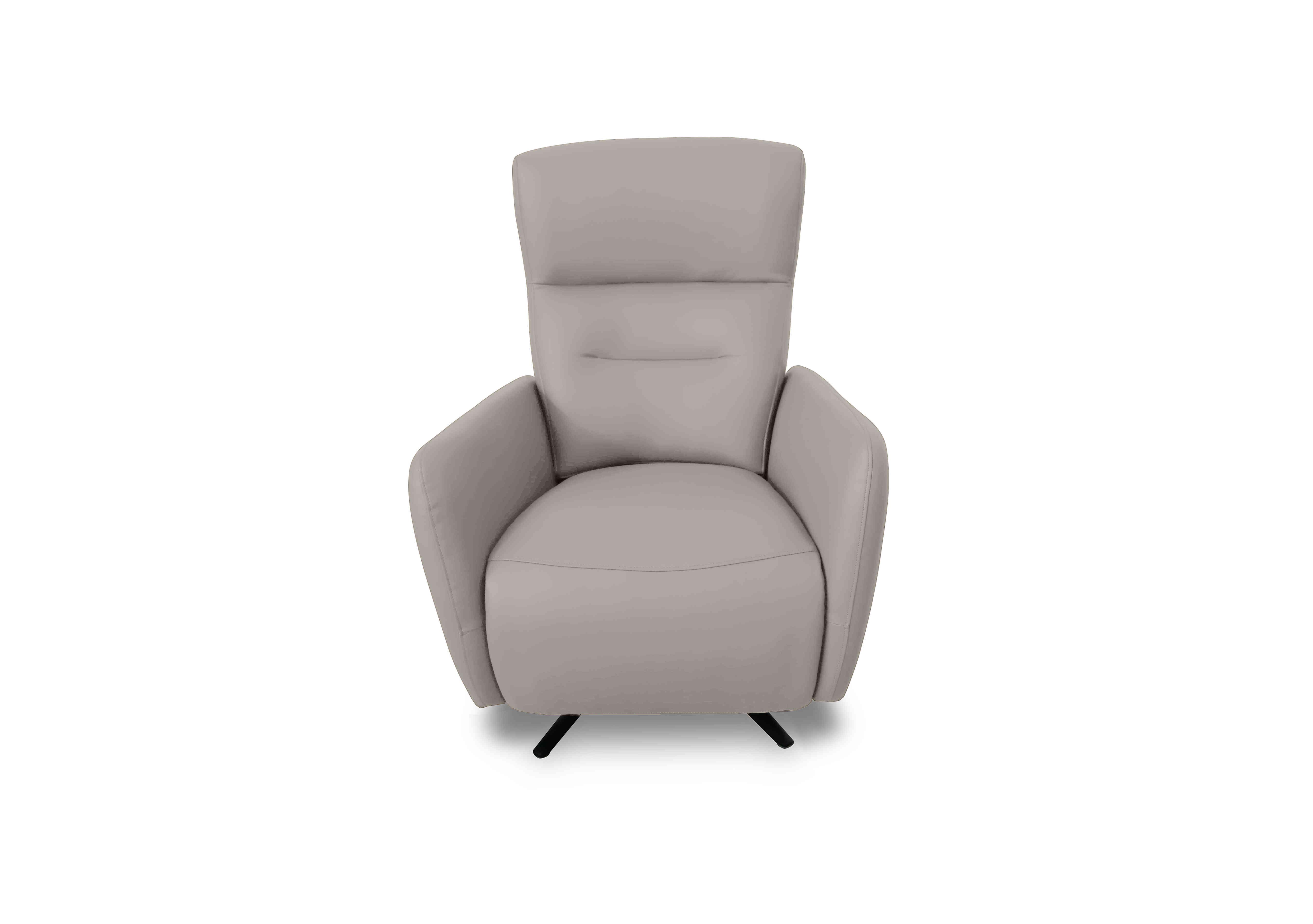 Designer Chair Collection Le Mans Leather Dual Power Recliner Swivel Chair in Nc-946b Feather Grey on Furniture Village