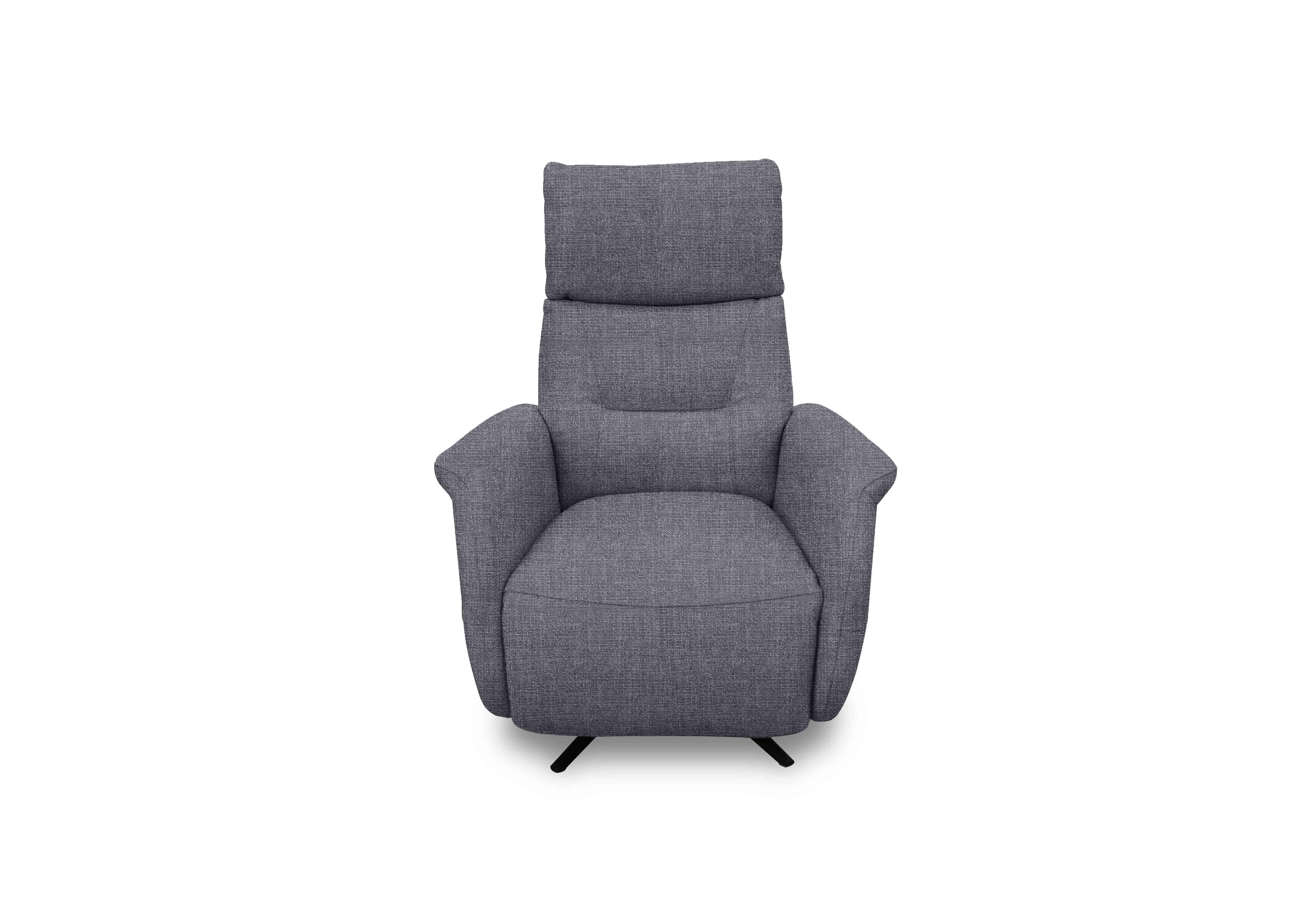 Designer Chair Collection Dusseldorf Fabric Power Recliner Swivel Chair in Fab-Cac-R450 Gunmetal on Furniture Village