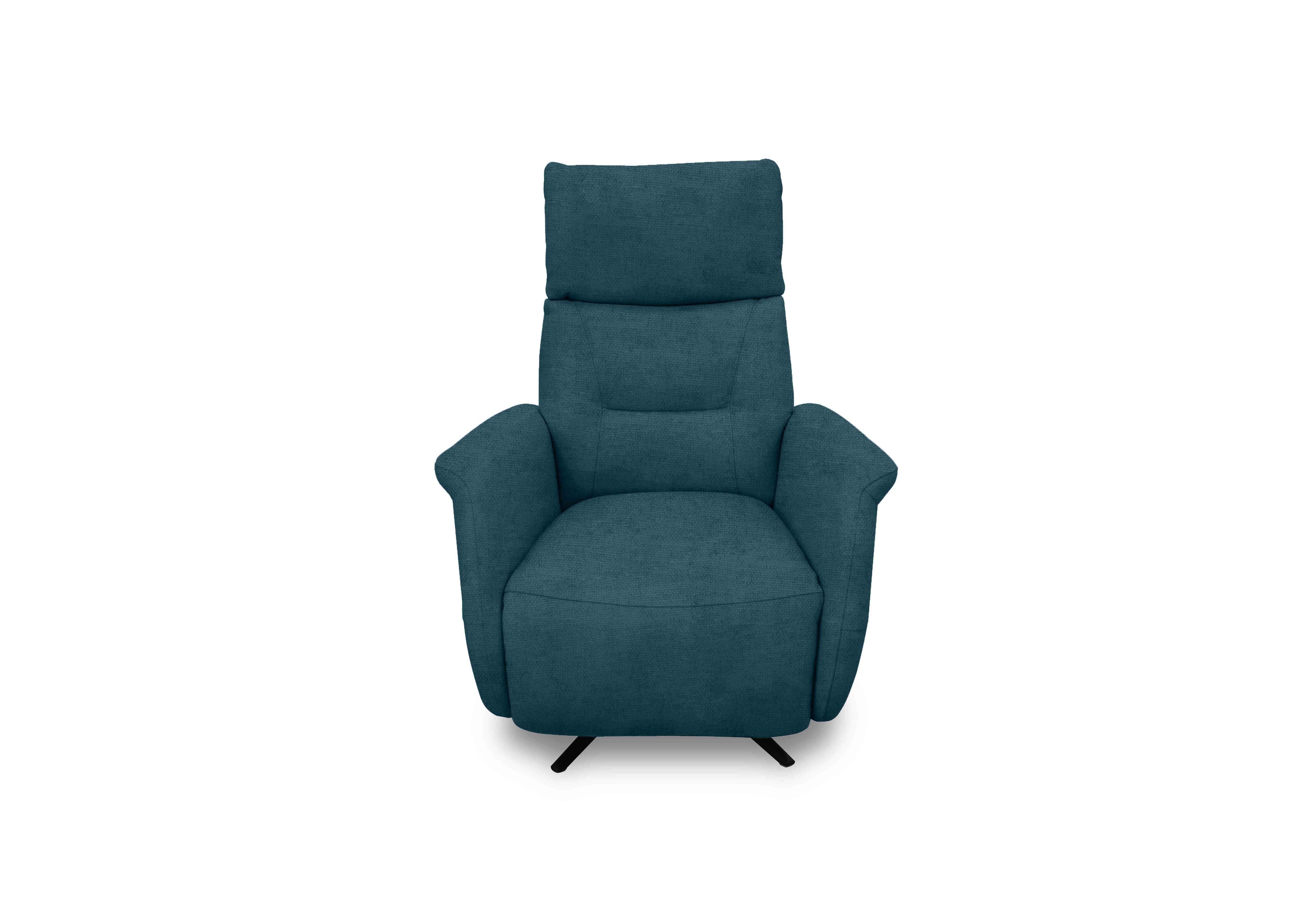 Designer Chair Collection Dusseldorf Fabric Power Recliner Swivel Chair in Fab-Coe-R006 Sapphire on Furniture Village