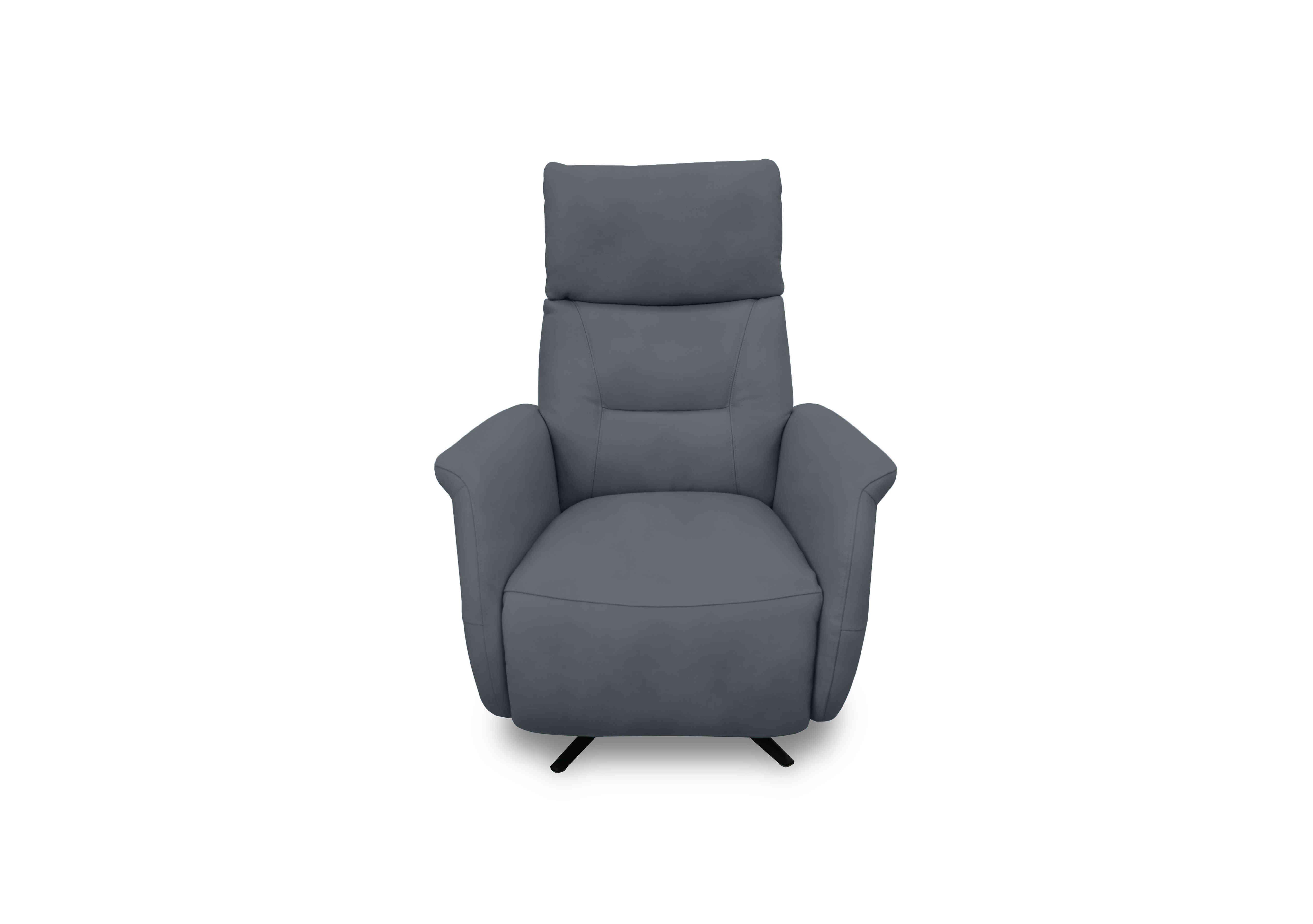 Designer Chair Collection Dusseldorf Fabric Power Recliner Swivel Chair in Fab-Meg-R20 Pewter on Furniture Village