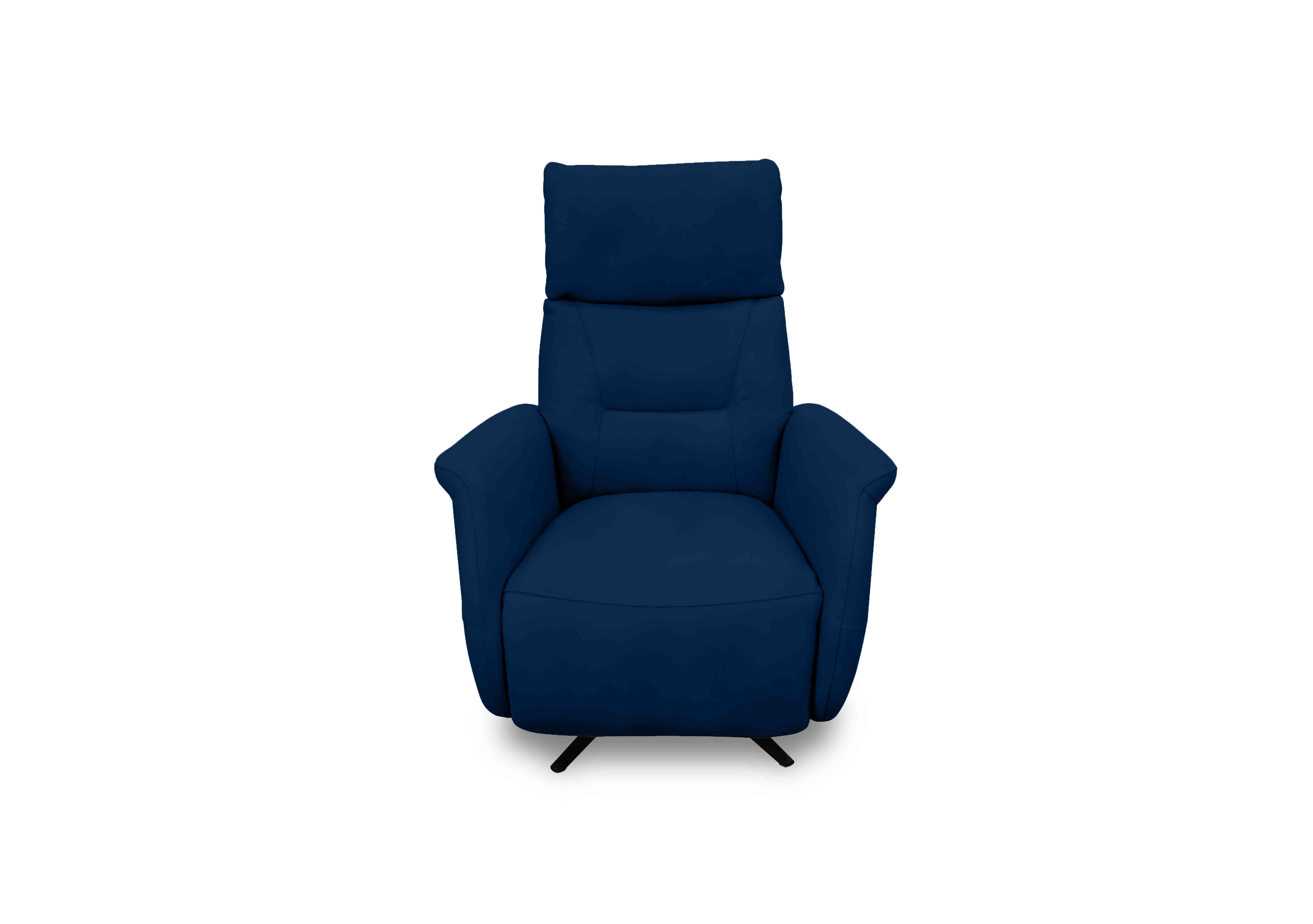 Designer Chair Collection Dusseldorf Fabric Power Recliner Swivel Chair in Fab-Meg-R28 Navy on Furniture Village