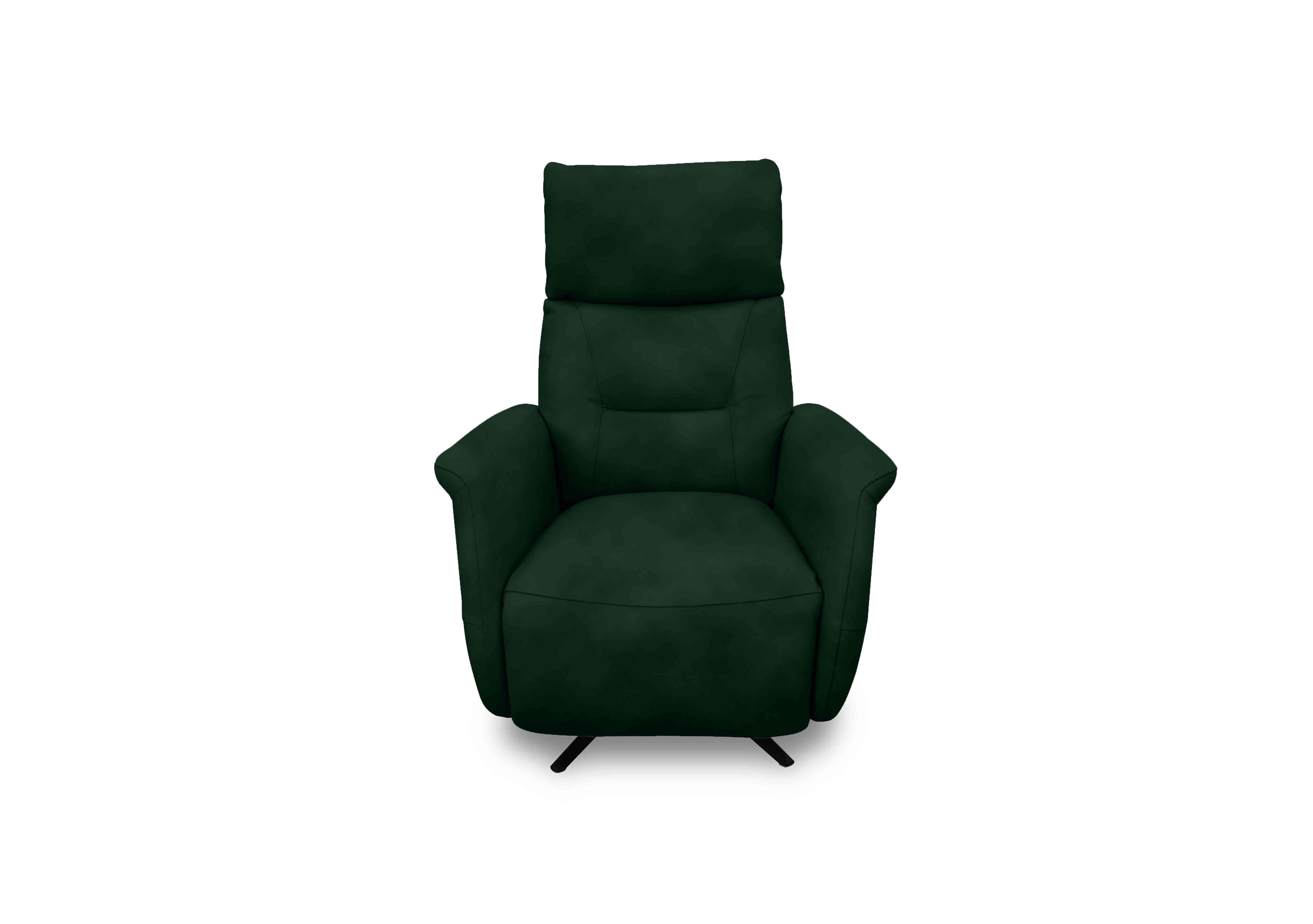 Designer Chair Collection Dusseldorf Fabric Power Recliner Swivel Chair in Sfa-Pey-R11 Dark Green on Furniture Village