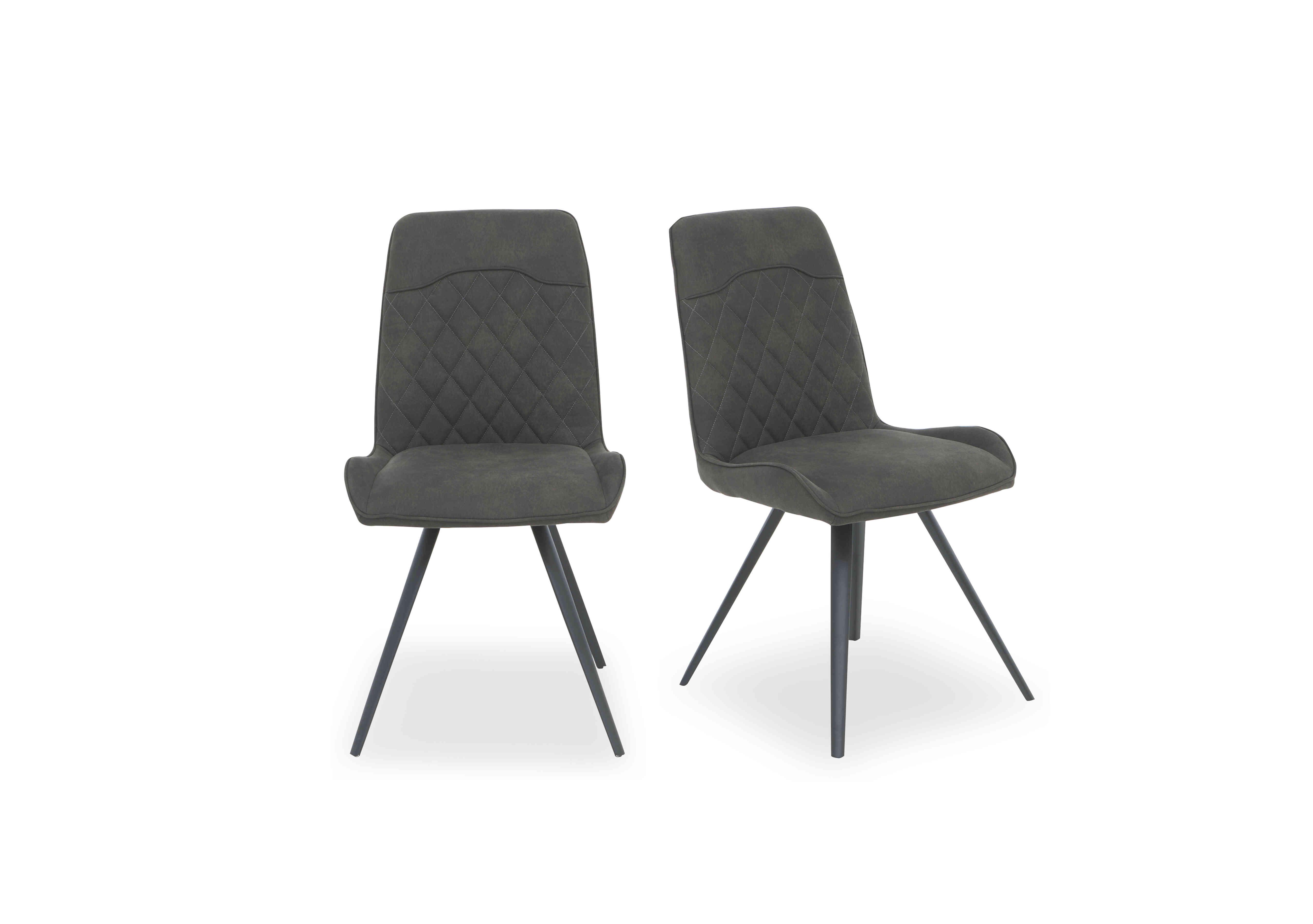 Warrior Pair of Standard Dining Chairs in Grey on Furniture Village