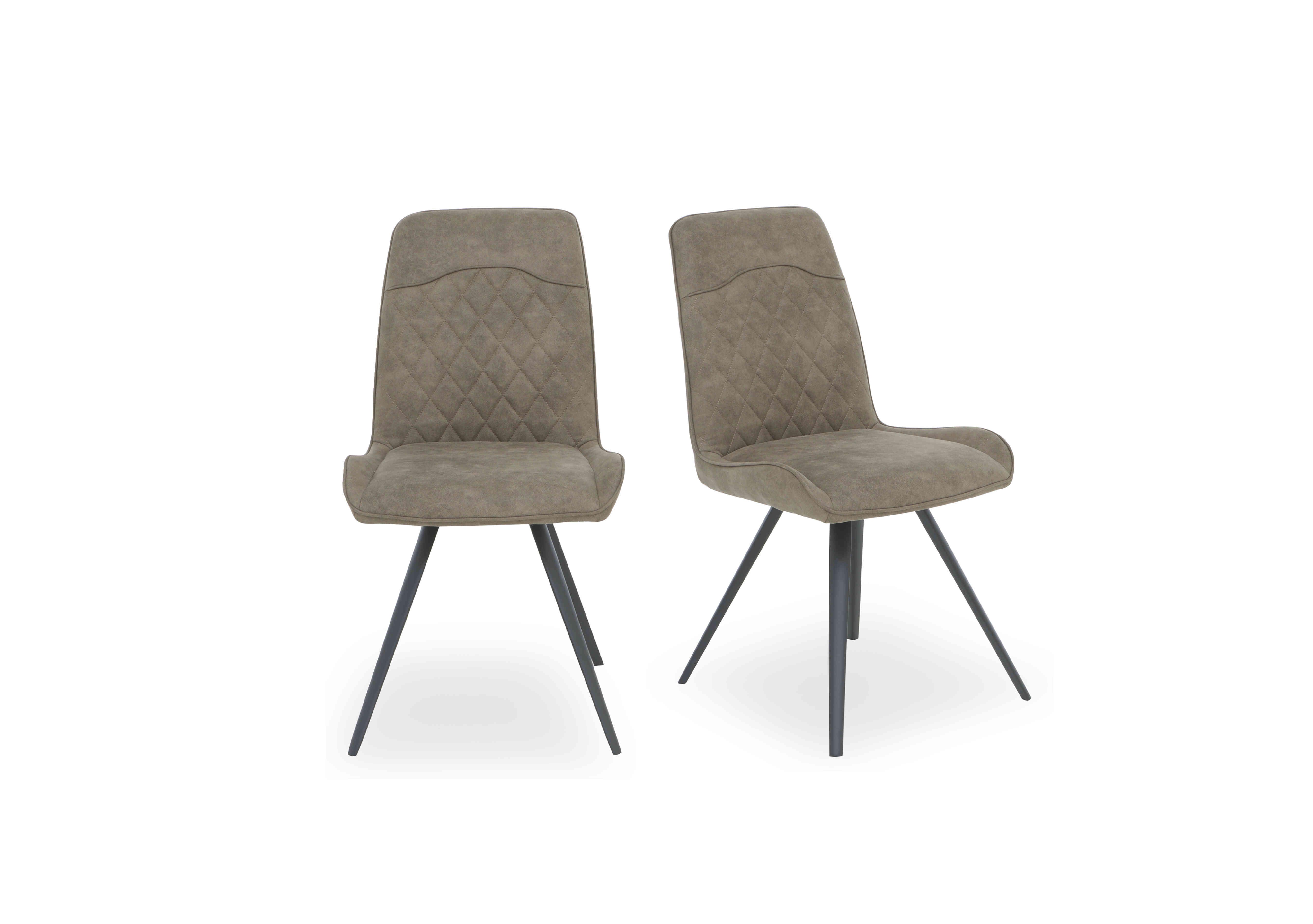 Warrior Pair of Standard Dining Chairs in Taupe on Furniture Village