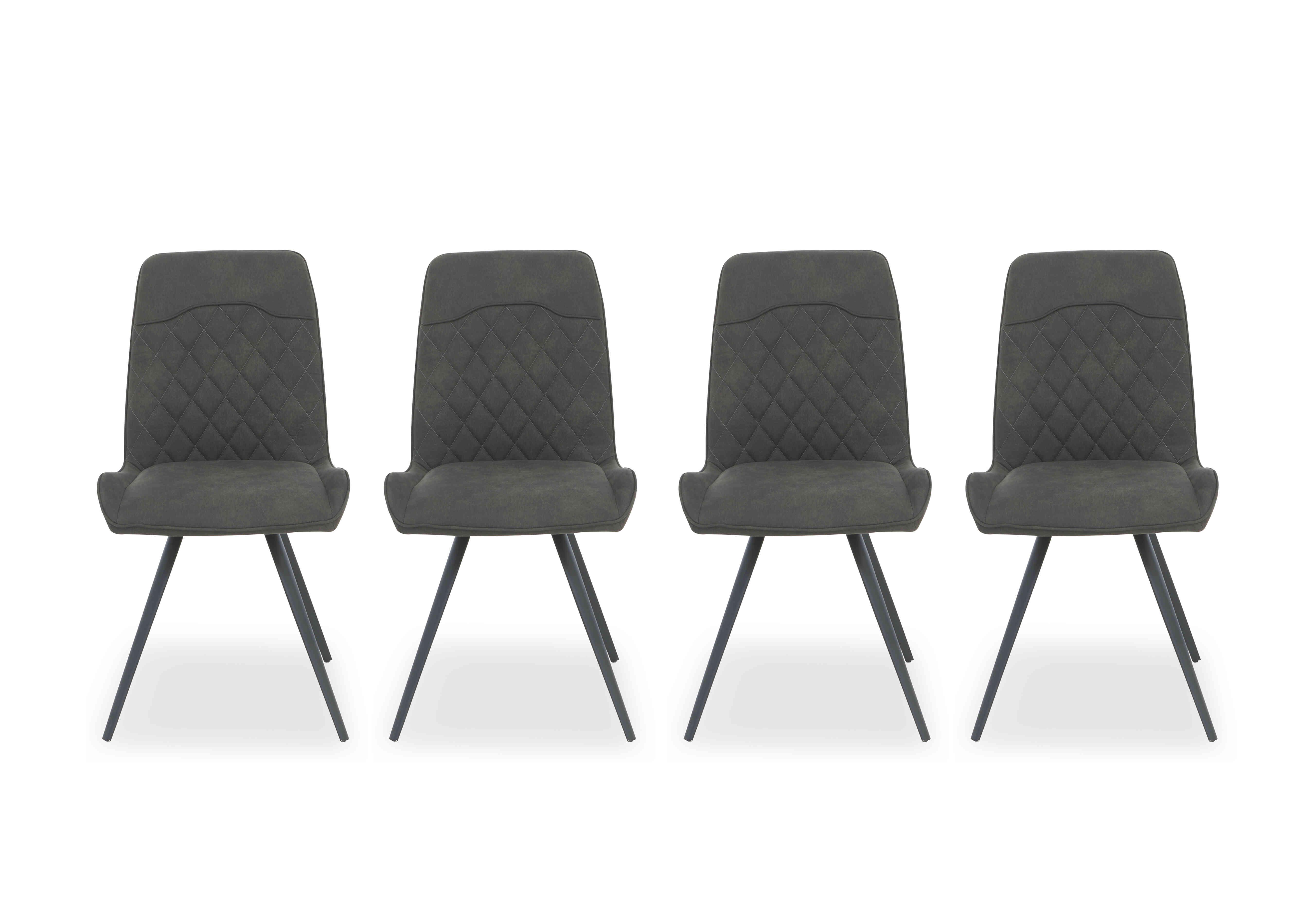 Warrior Set of 4 Standard Dining Chairs in Grey on Furniture Village