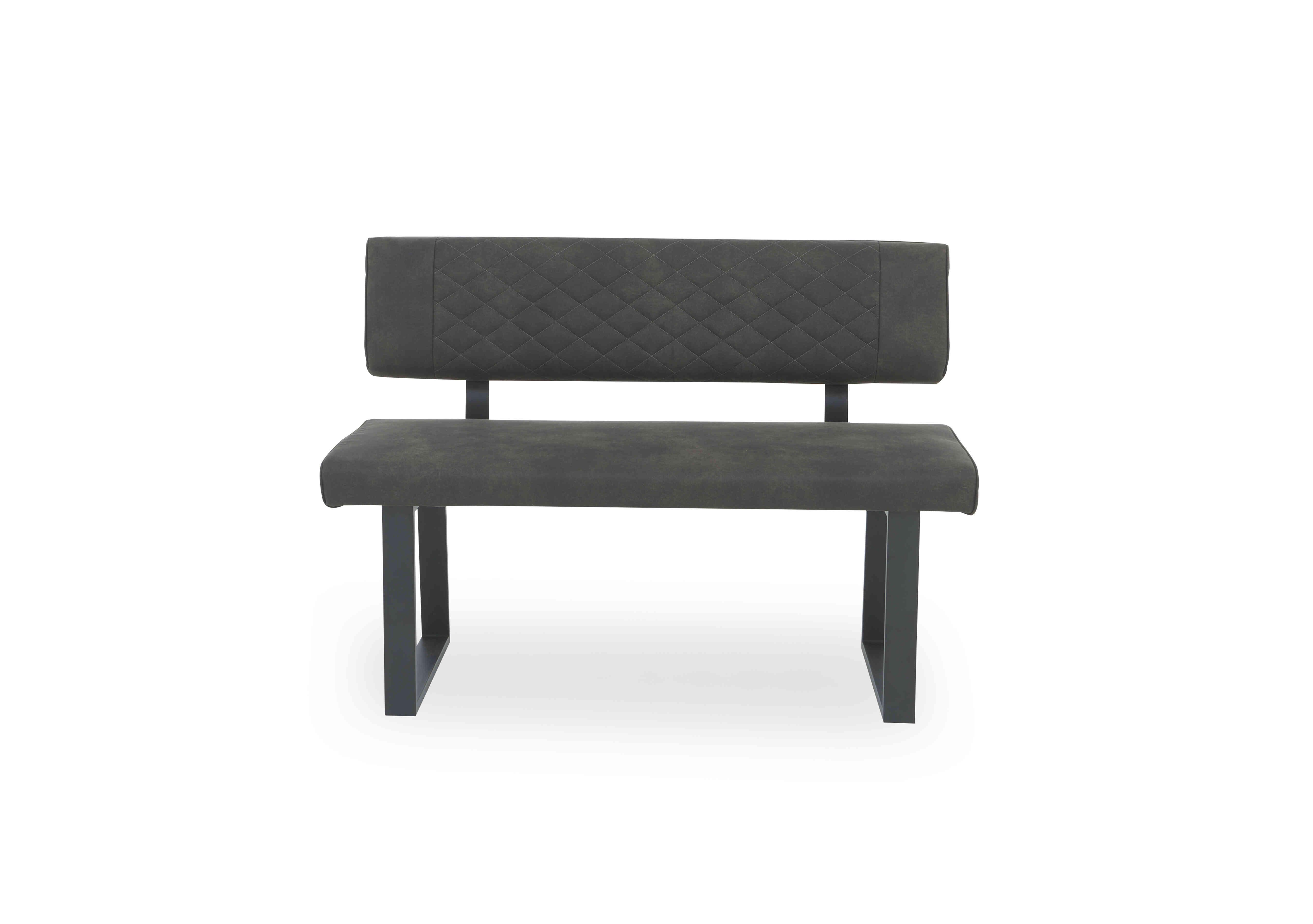 Warrior High Back Dining Bench in Grey on Furniture Village