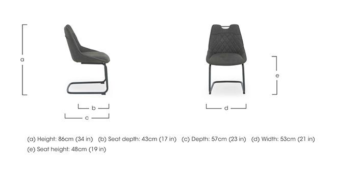 Warrior Pair of Cantilever Dining Chairs in  on Furniture Village