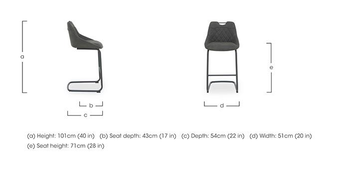 Warrior Pair of Cantilever Bar Stools in  on Furniture Village