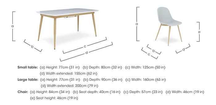 Jonah Extending Dining Table with 6 Trellis Plastic Dining Chairs in  on Furniture Village