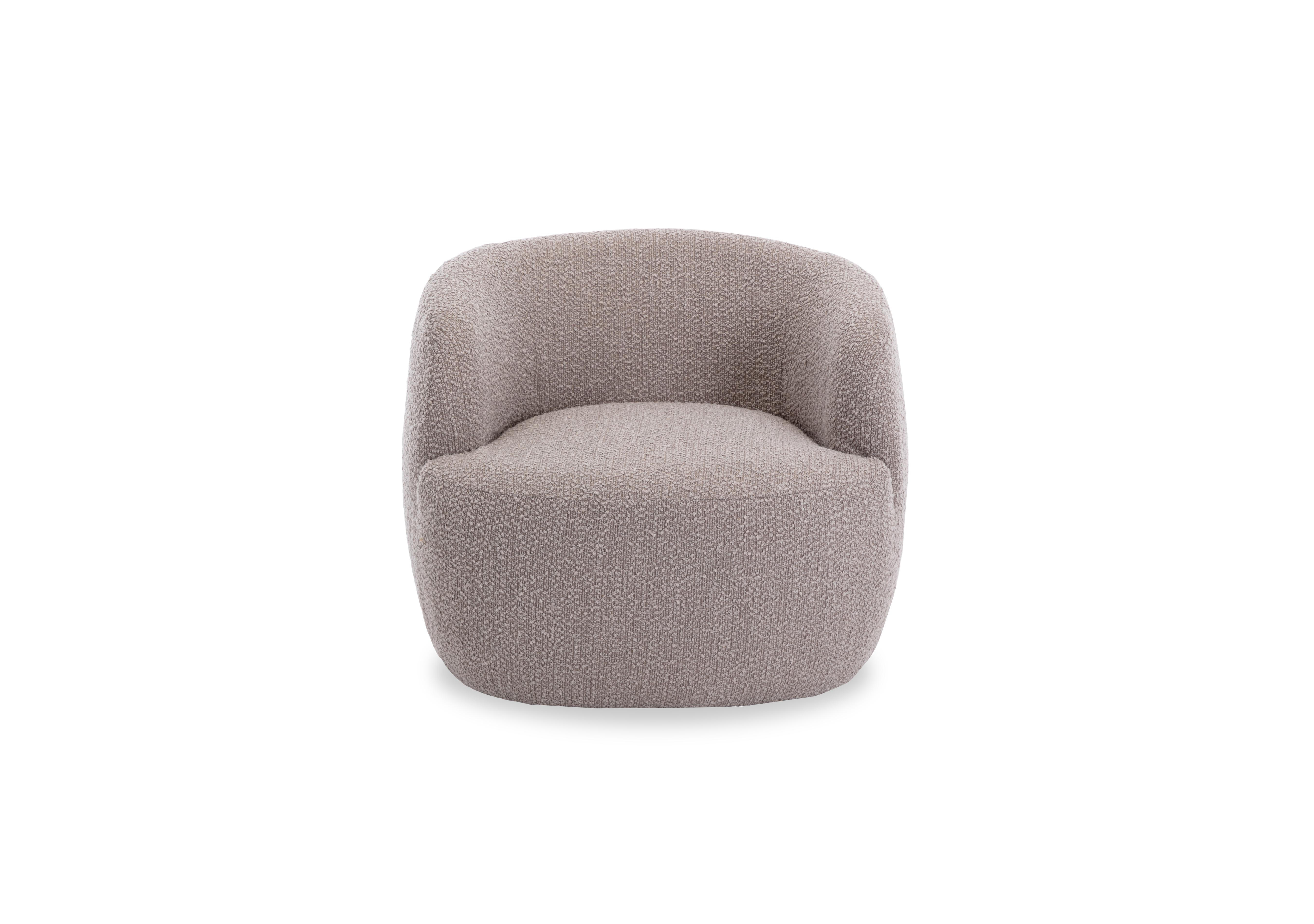 Leo Fabric Swivel Chair in Almond on Furniture Village