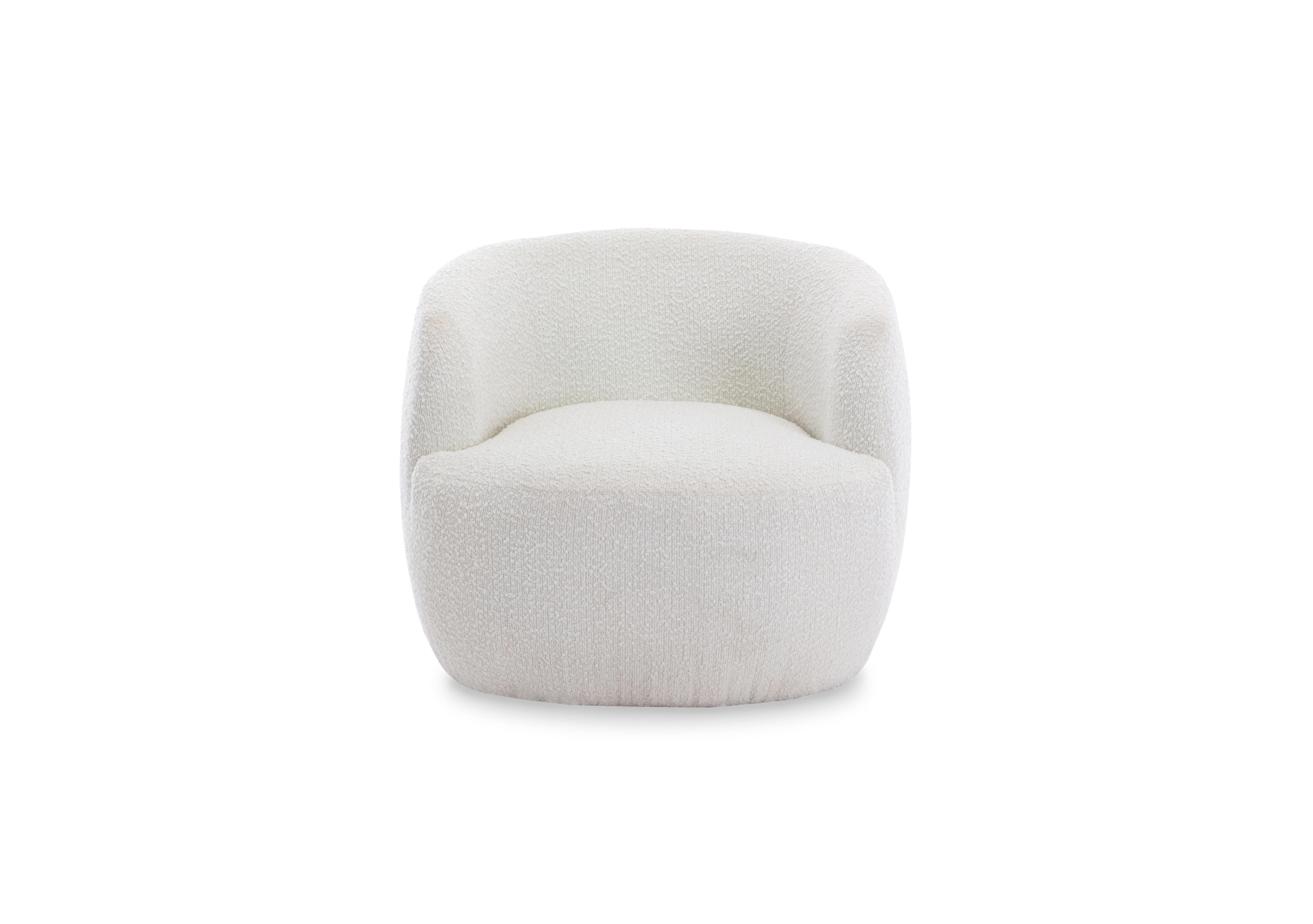 Leo Fabric Swivel Chair in Ivory on Furniture Village