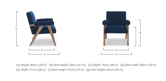 Crosby Fabric Chair in  on Furniture Village