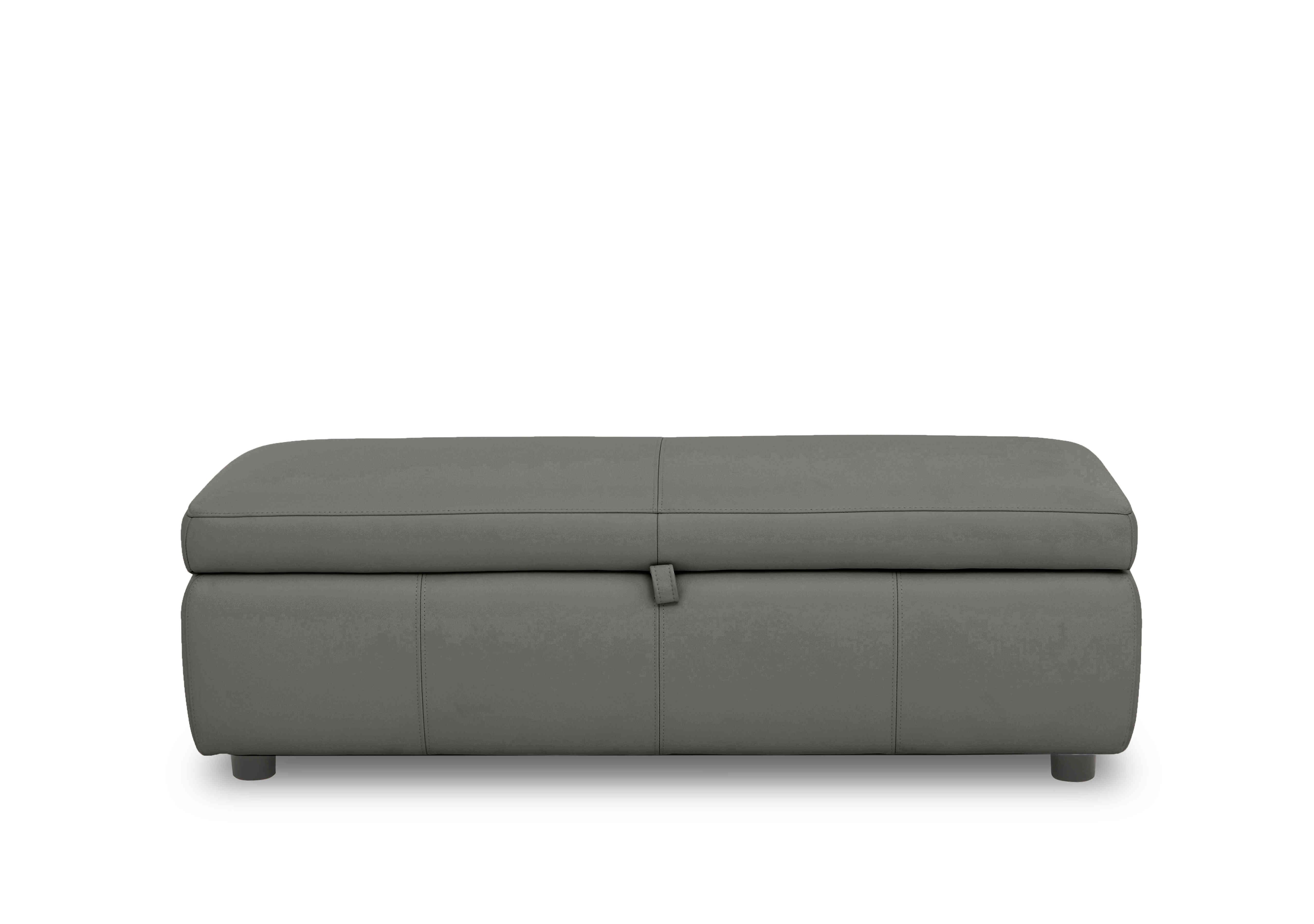Stark 150cm Leather Blanket Box in Nc-088e Charcoal Grey on Furniture Village