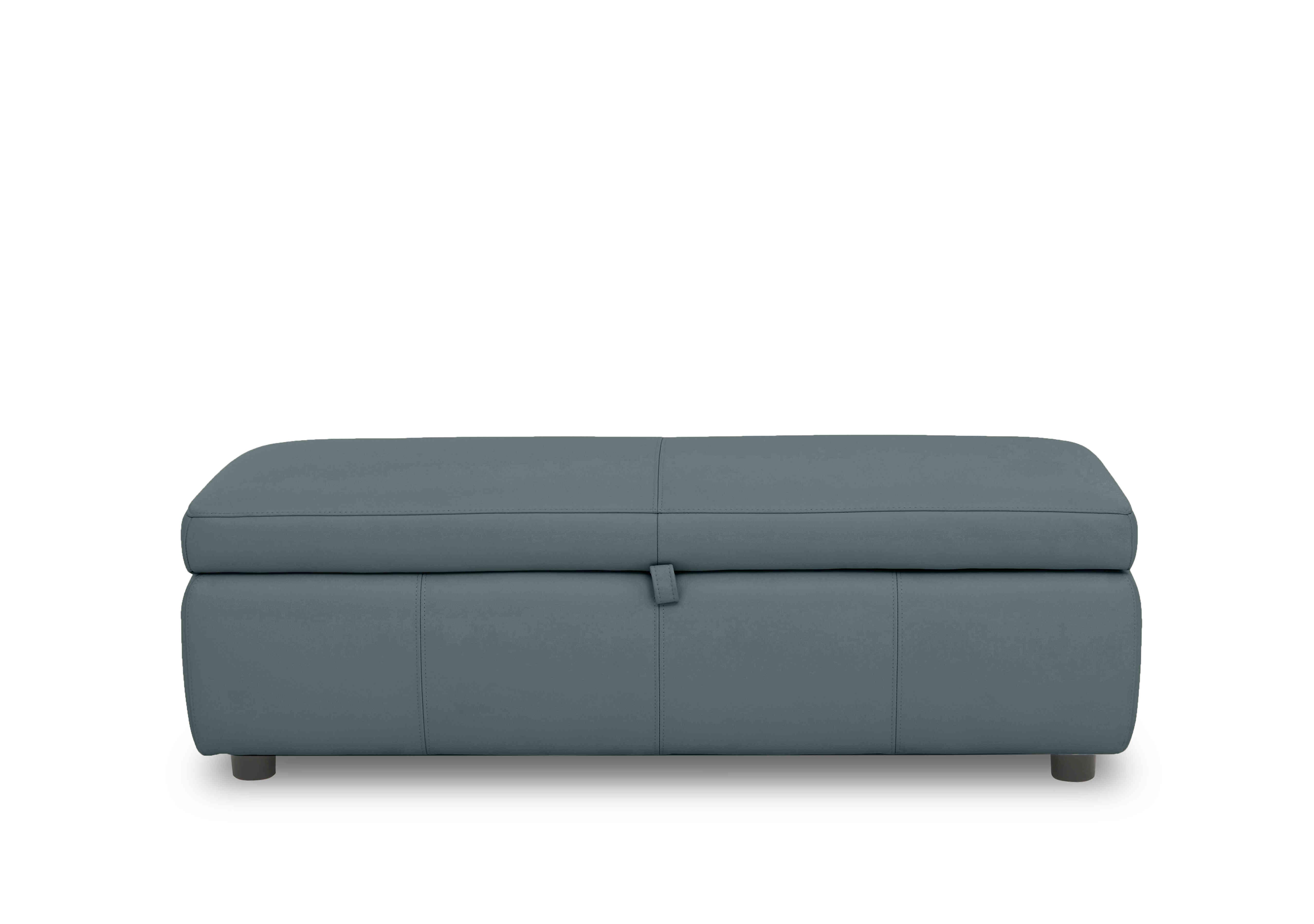 Stark 150cm Leather Blanket Box in Nc-301e Lake Green on Furniture Village