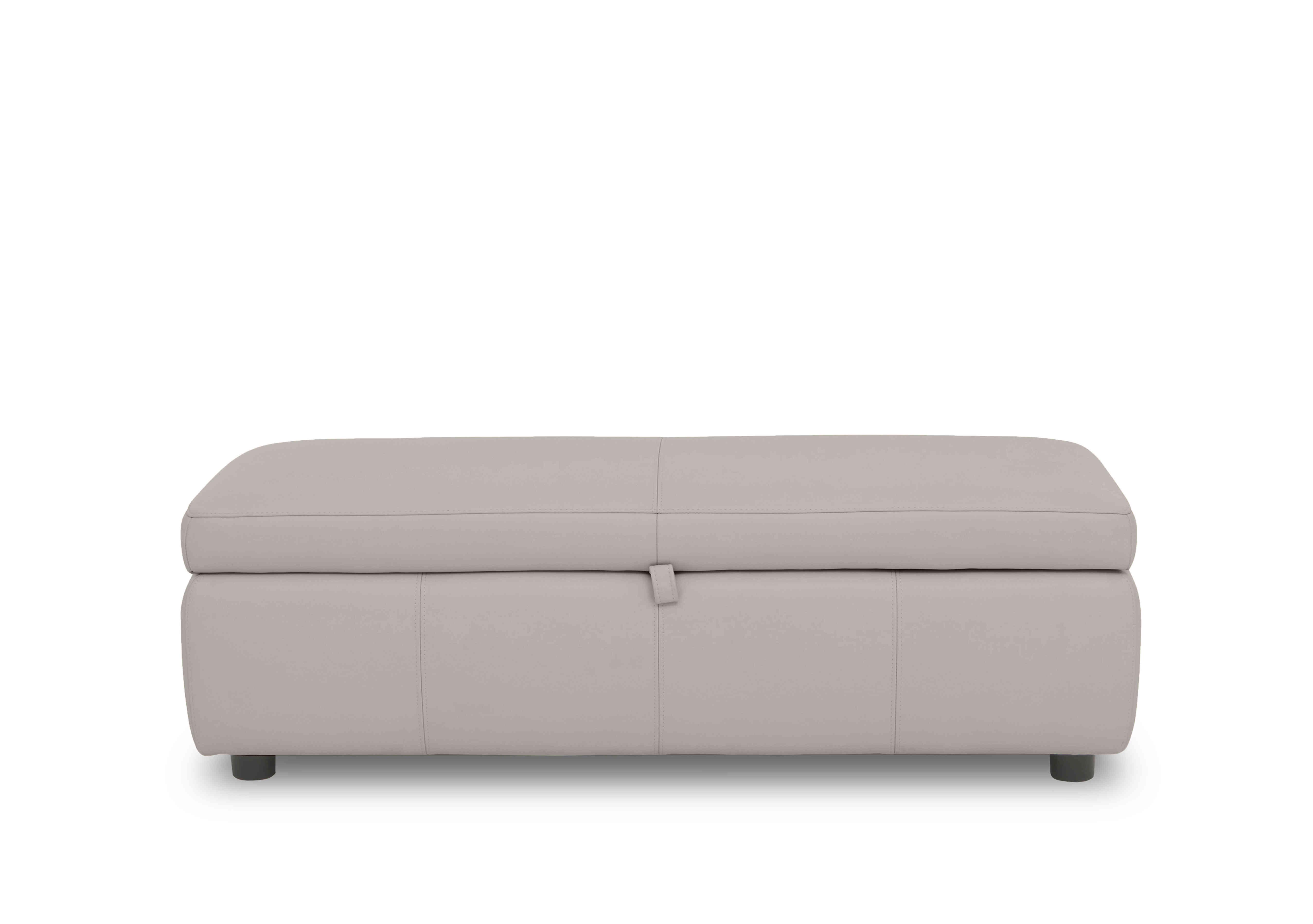 Stark 150cm Leather Blanket Box in Nc-946b Feather Grey on Furniture Village