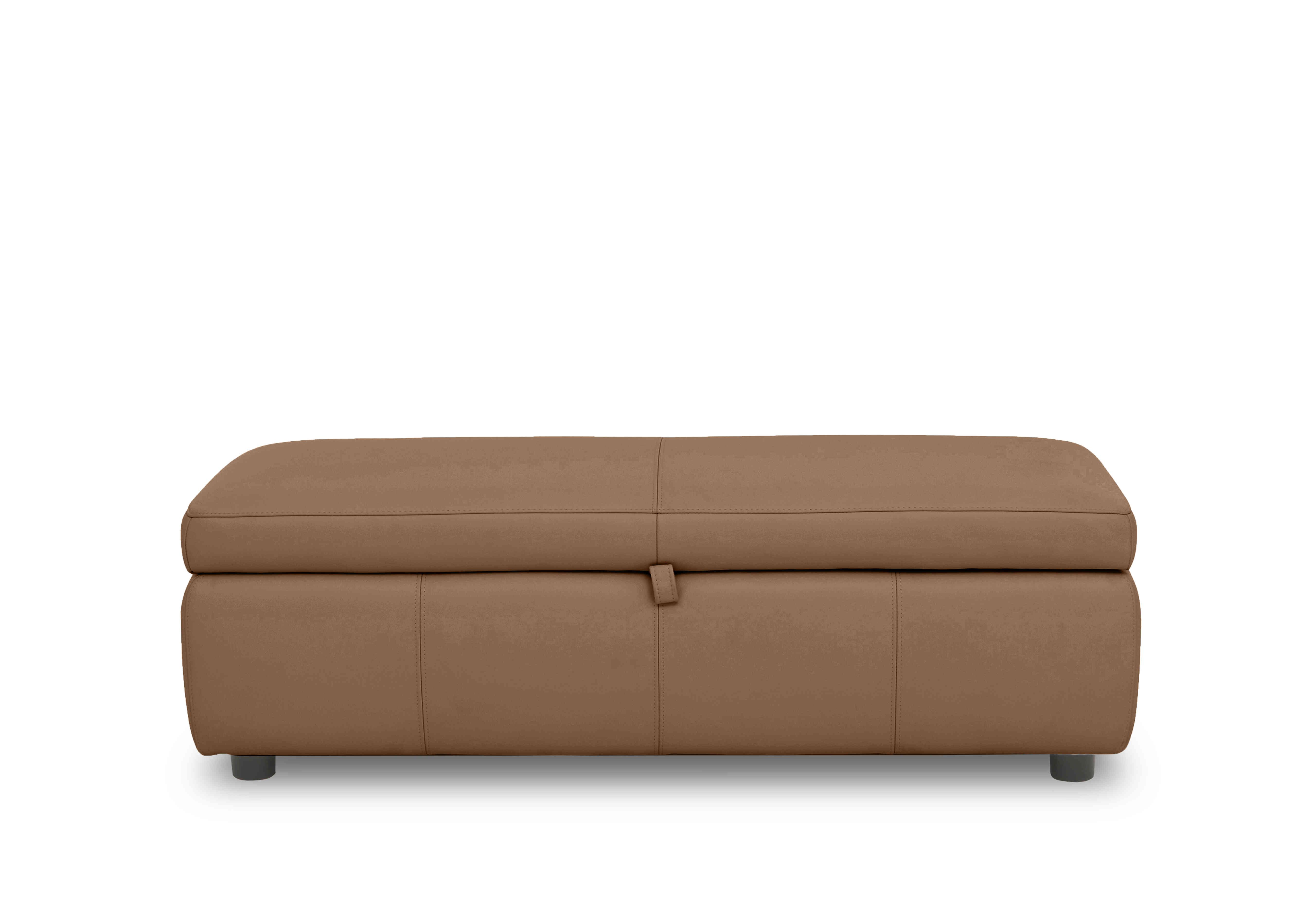 Stark 150cm Leather Blanket Box in Nw-334e Pecan on Furniture Village