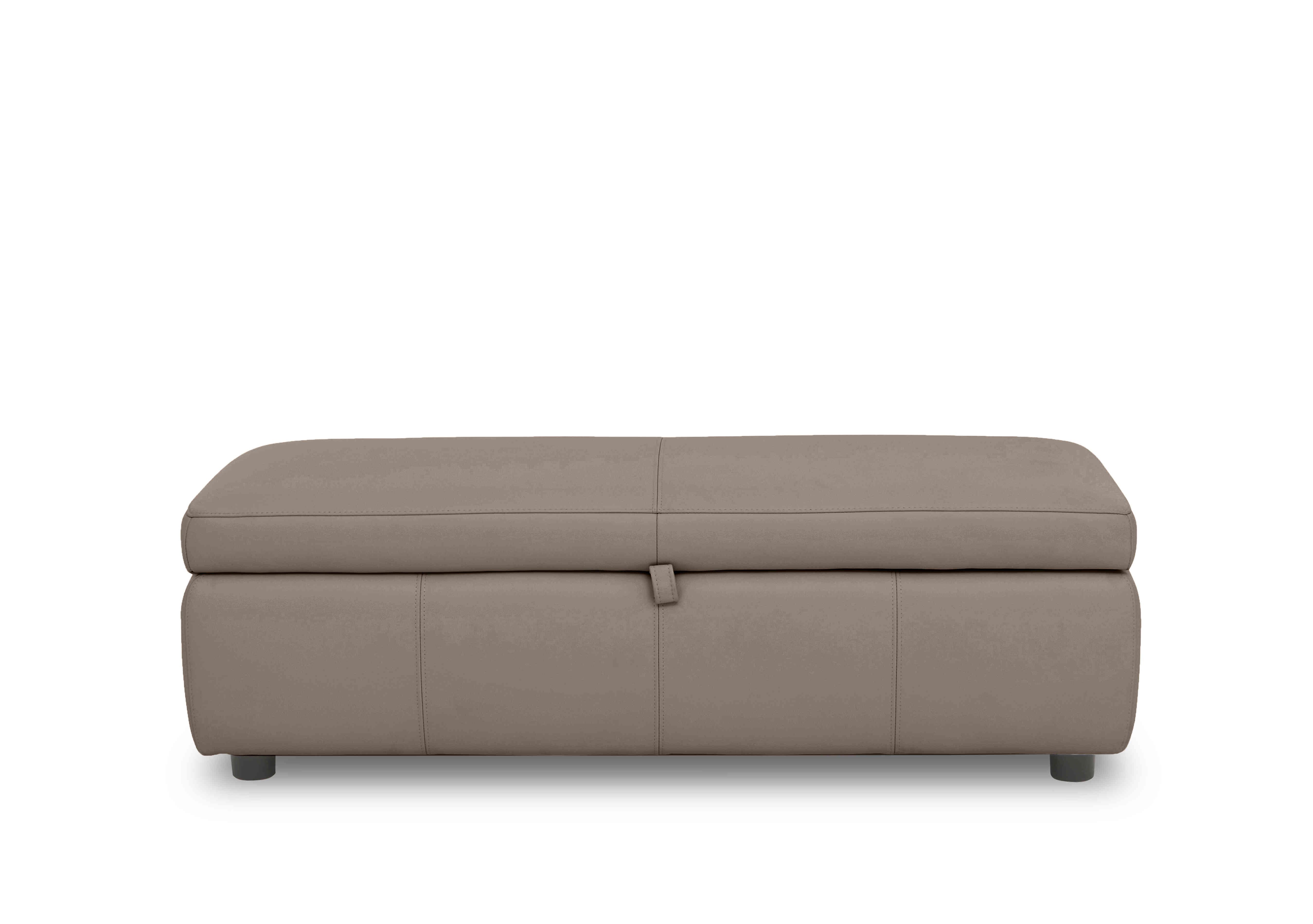 Stark 150cm Leather Blanket Box in Nw-586e Fawn on Furniture Village