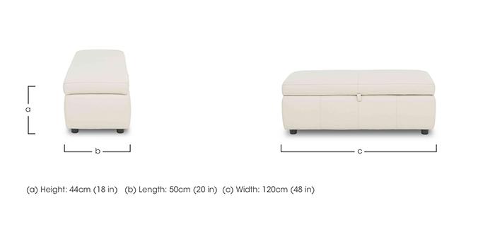 Stark 120cm Leather Blanket Box in  on Furniture Village