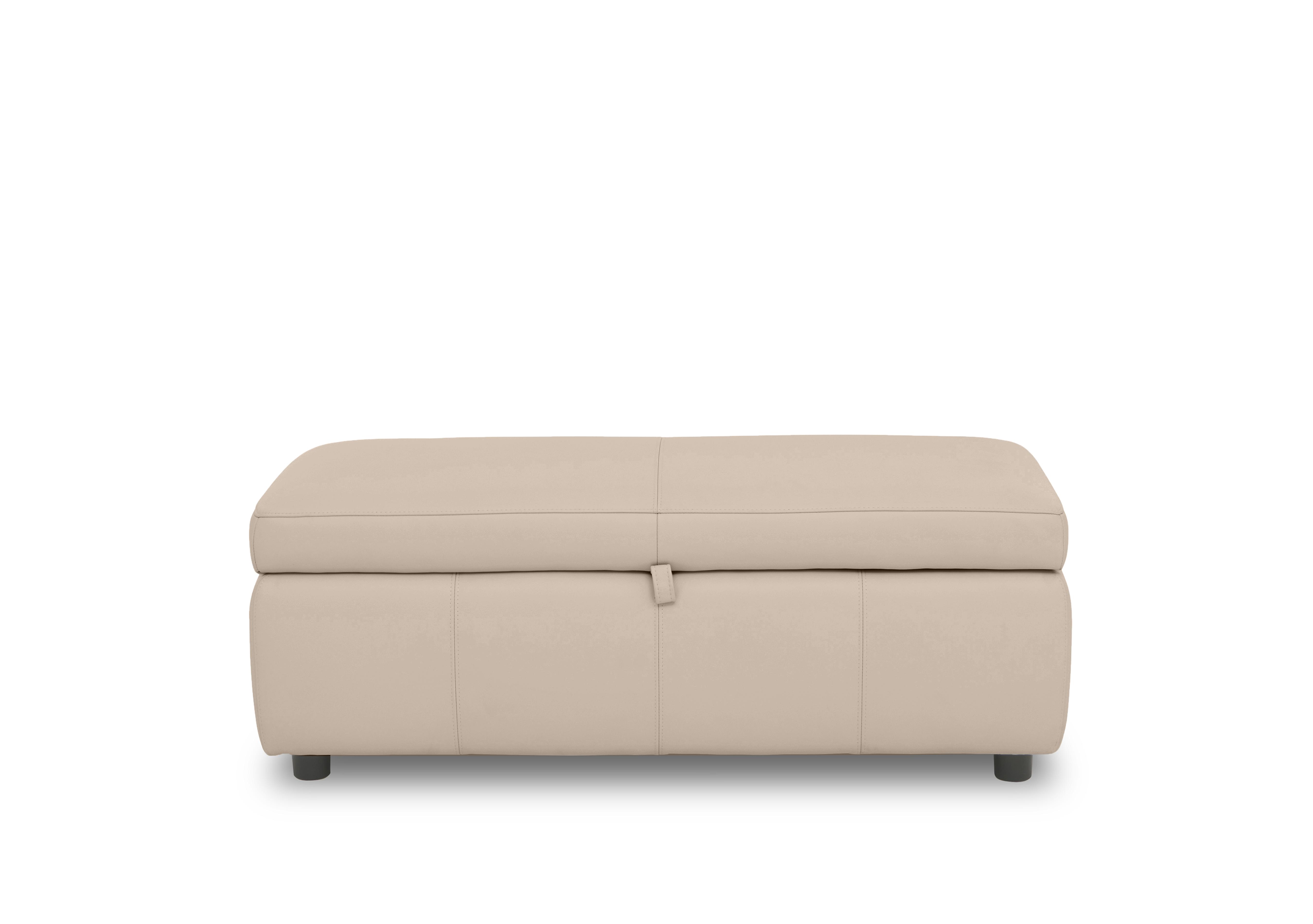 Stark 120cm Leather Blanket Box in Bv-039c Pebble on Furniture Village