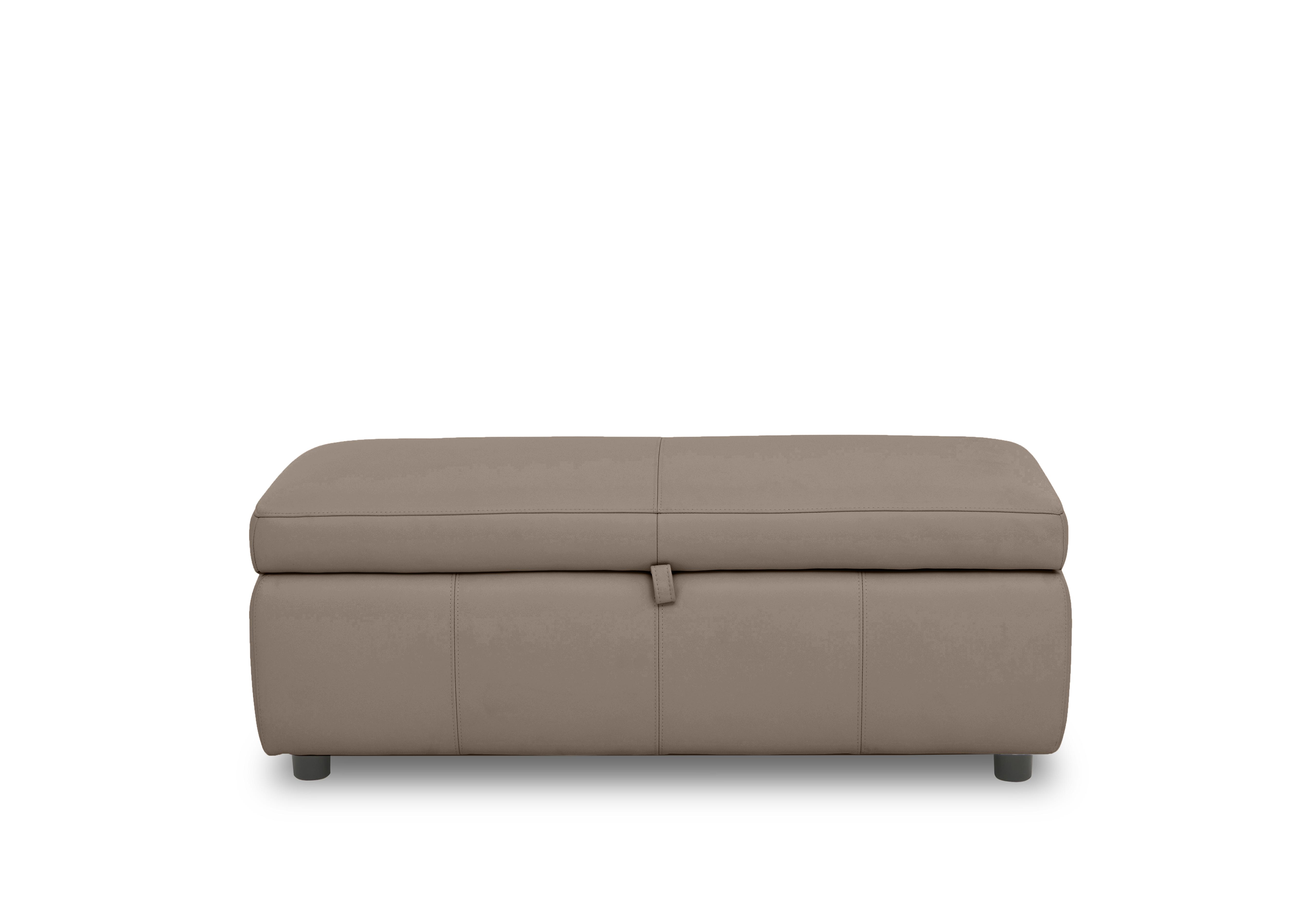 Stark 120cm Leather Blanket Box in Nw-586e Fawn on Furniture Village