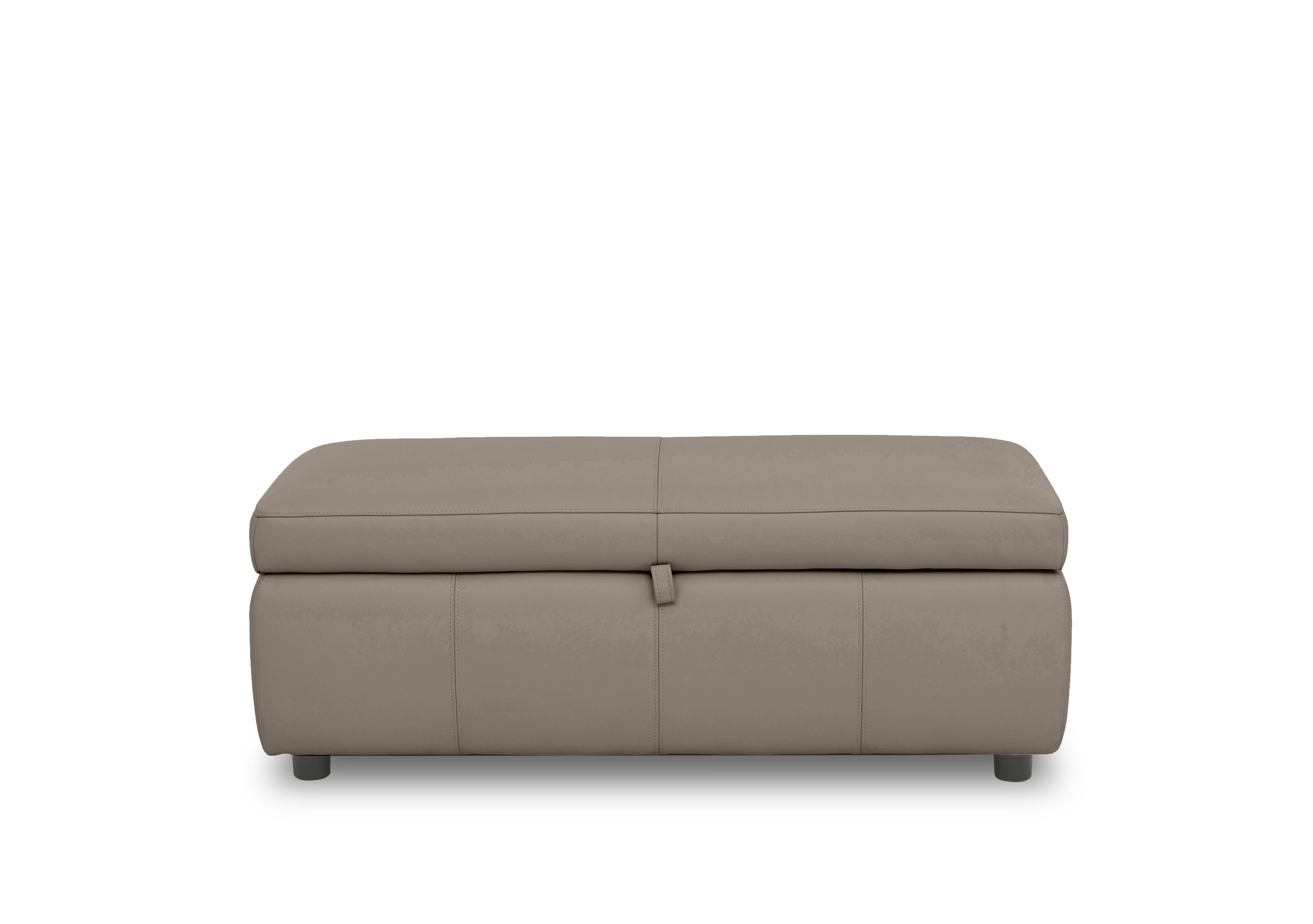 Tyrell 120cm Leather Blanket Box in Nw-513e Bark on Furniture Village