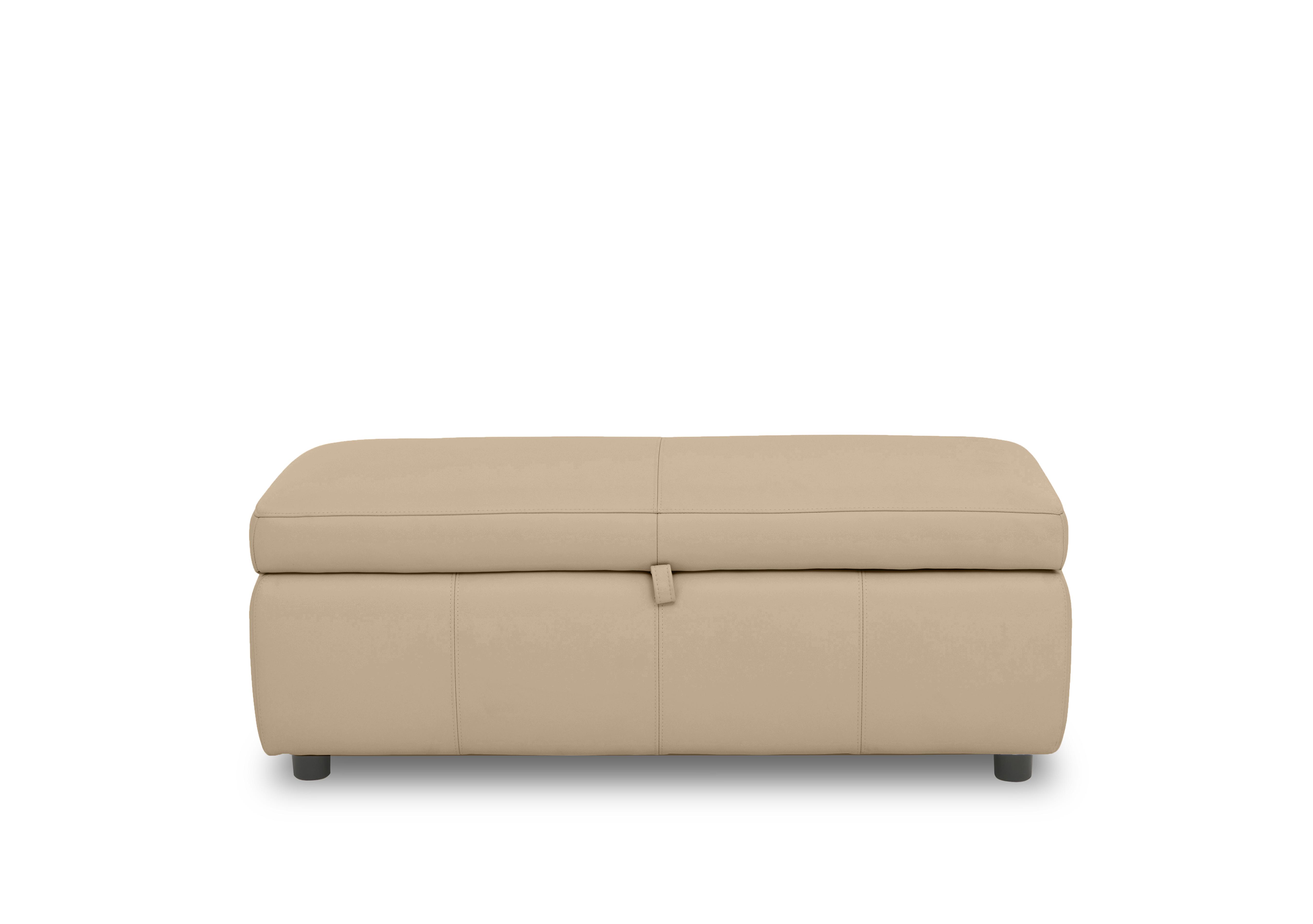 Tyrell 120cm Leather Blanket Box in Nw-8475 Nude on Furniture Village