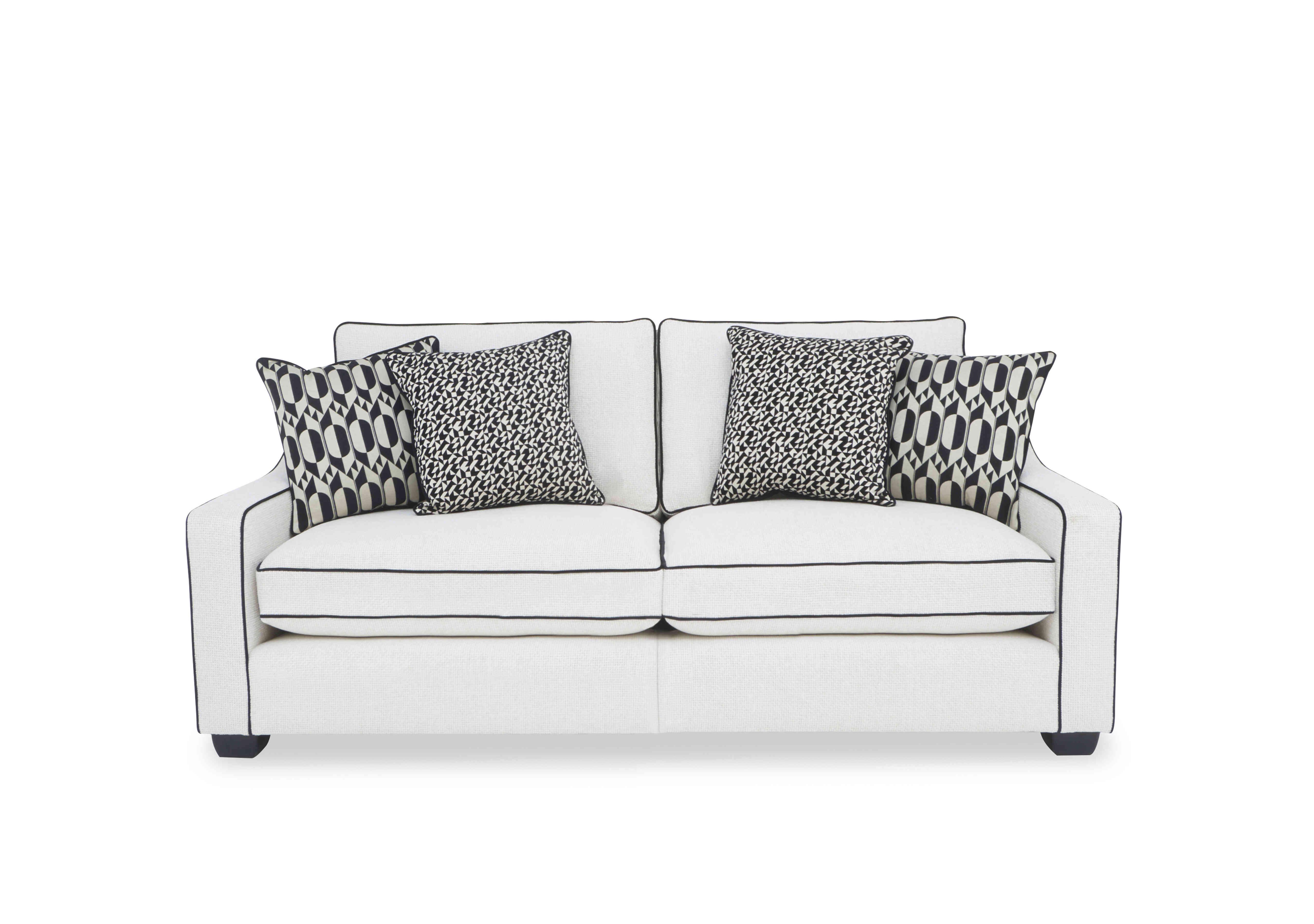 Celine 3 Seater Sofa in Tuzzi Ivory Mchrome Scat Eb Cp on Furniture Village