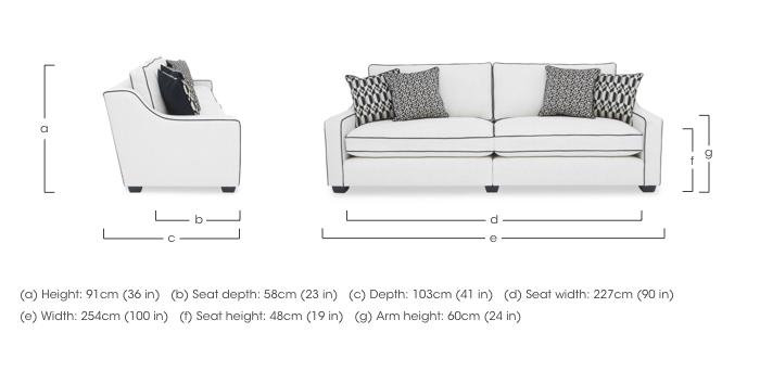 Celine 4 Seater Split Frame Sofa in  on Furniture Village