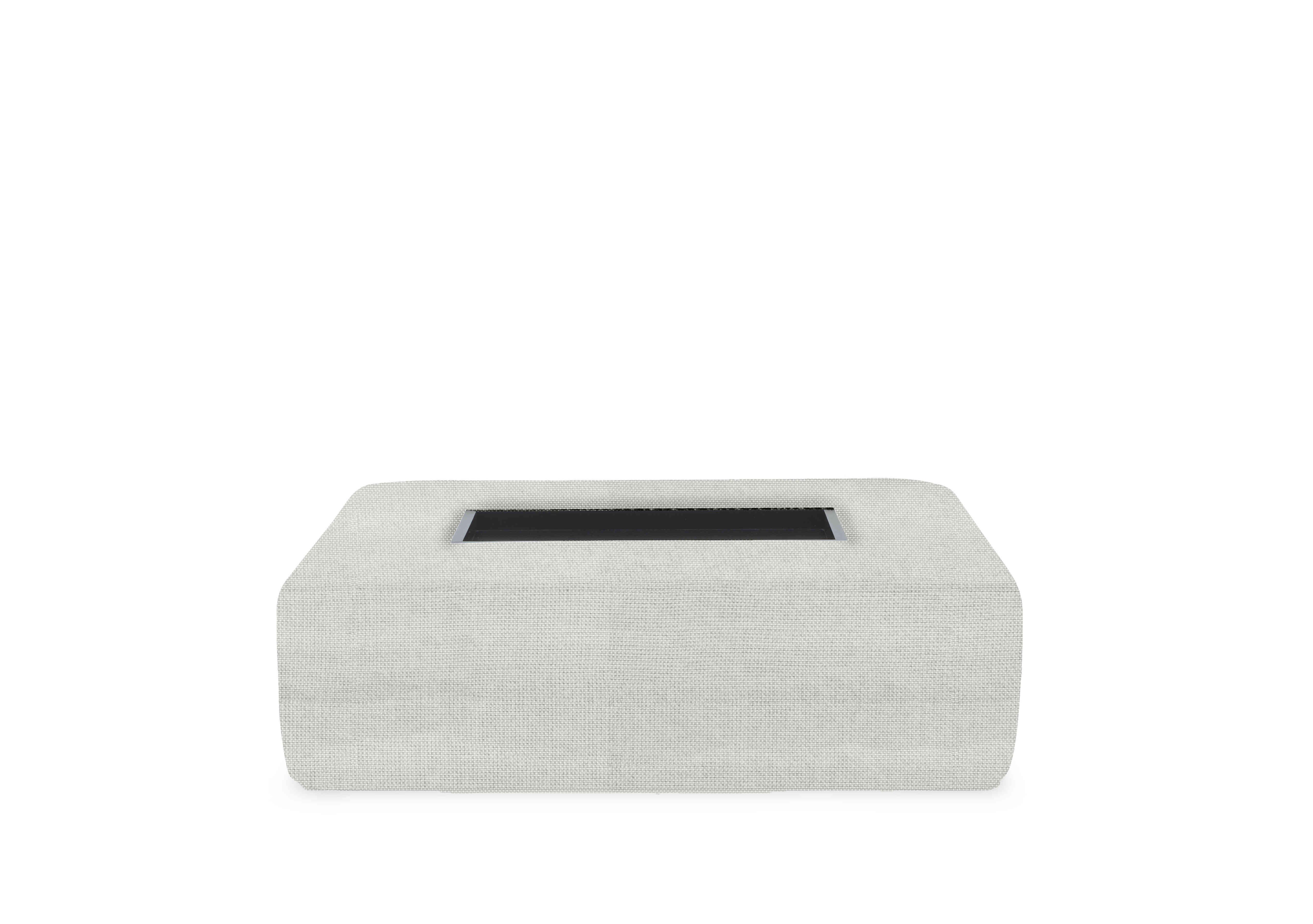 Celine Rectangular Footstool with Wooden Tray in Dice Monochrome Eb Sp on Furniture Village