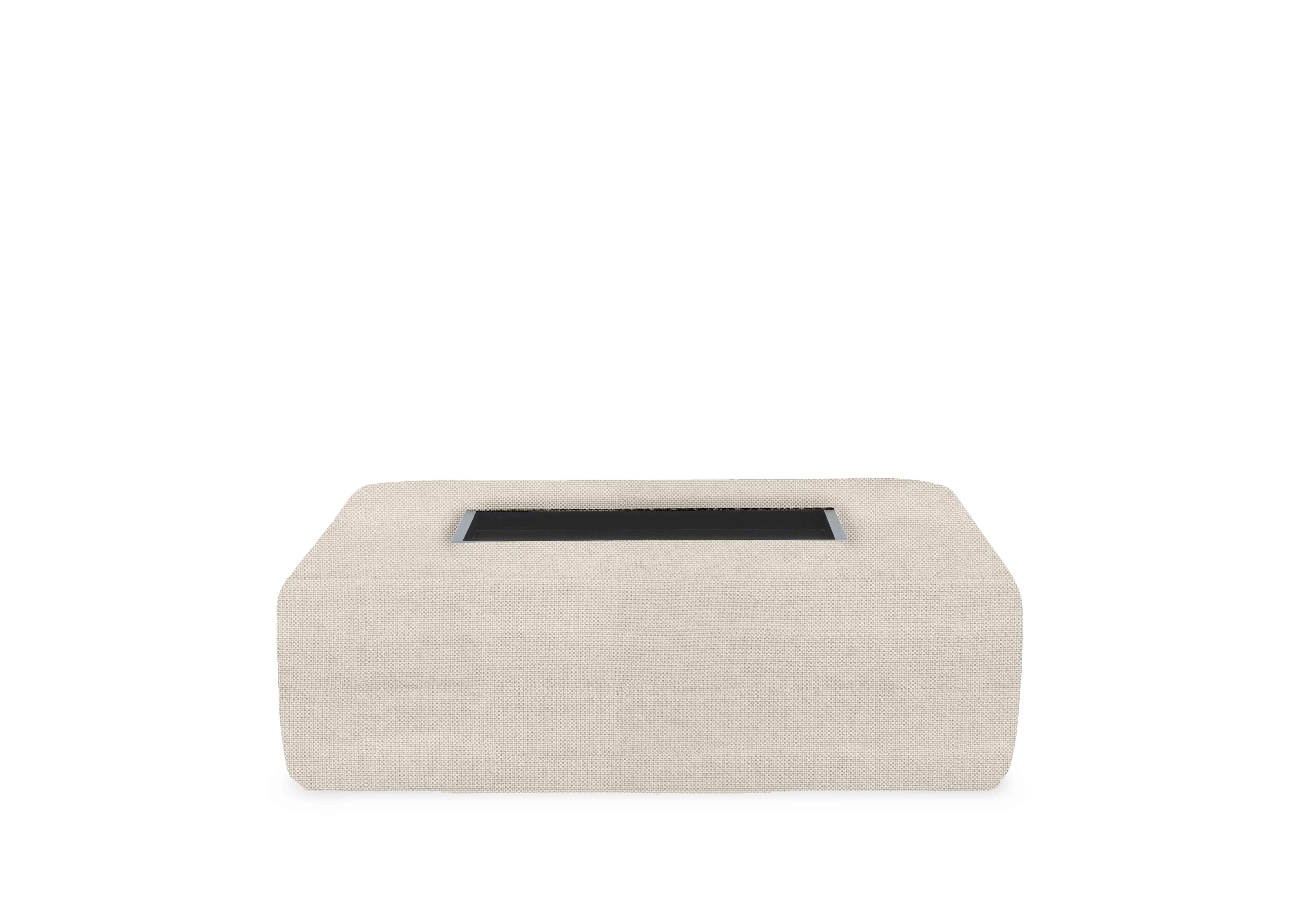 Celine Rectangular Footstool with Wooden Tray in Dice Natural Eb Sp on Furniture Village
