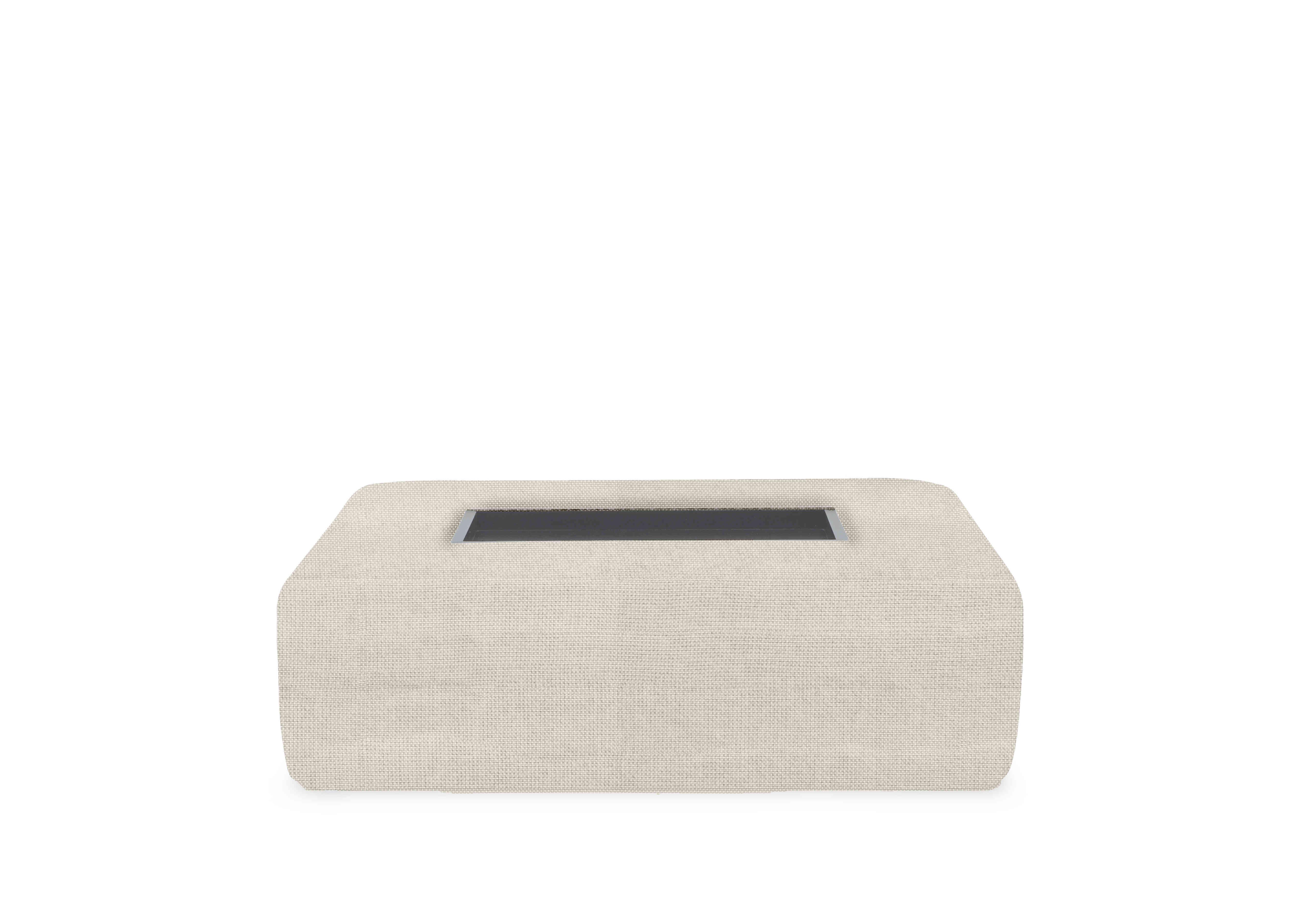Celine Rectangular Footstool with Wooden Tray in Dice Natural Gw Sp on Furniture Village