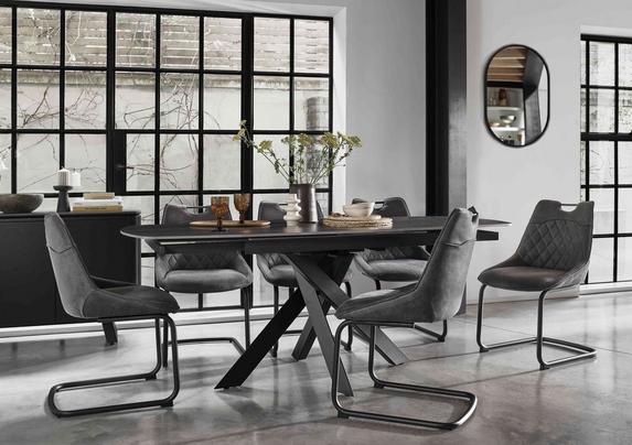 Furniture Village Modern Extendable Dining Table And Chairs