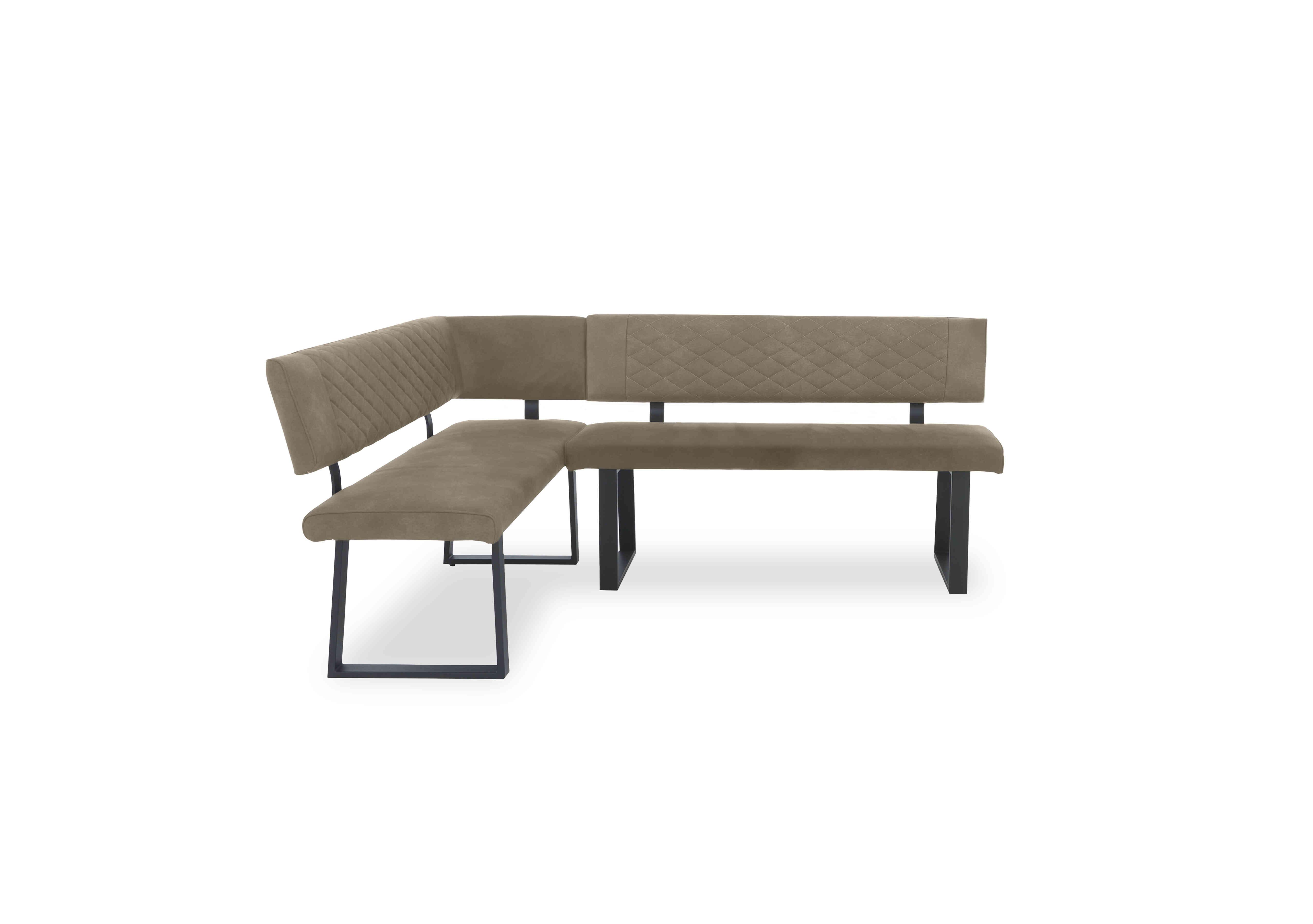 Warrior Left Hand Facing Corner Dining Bench in Taupe on Furniture Village