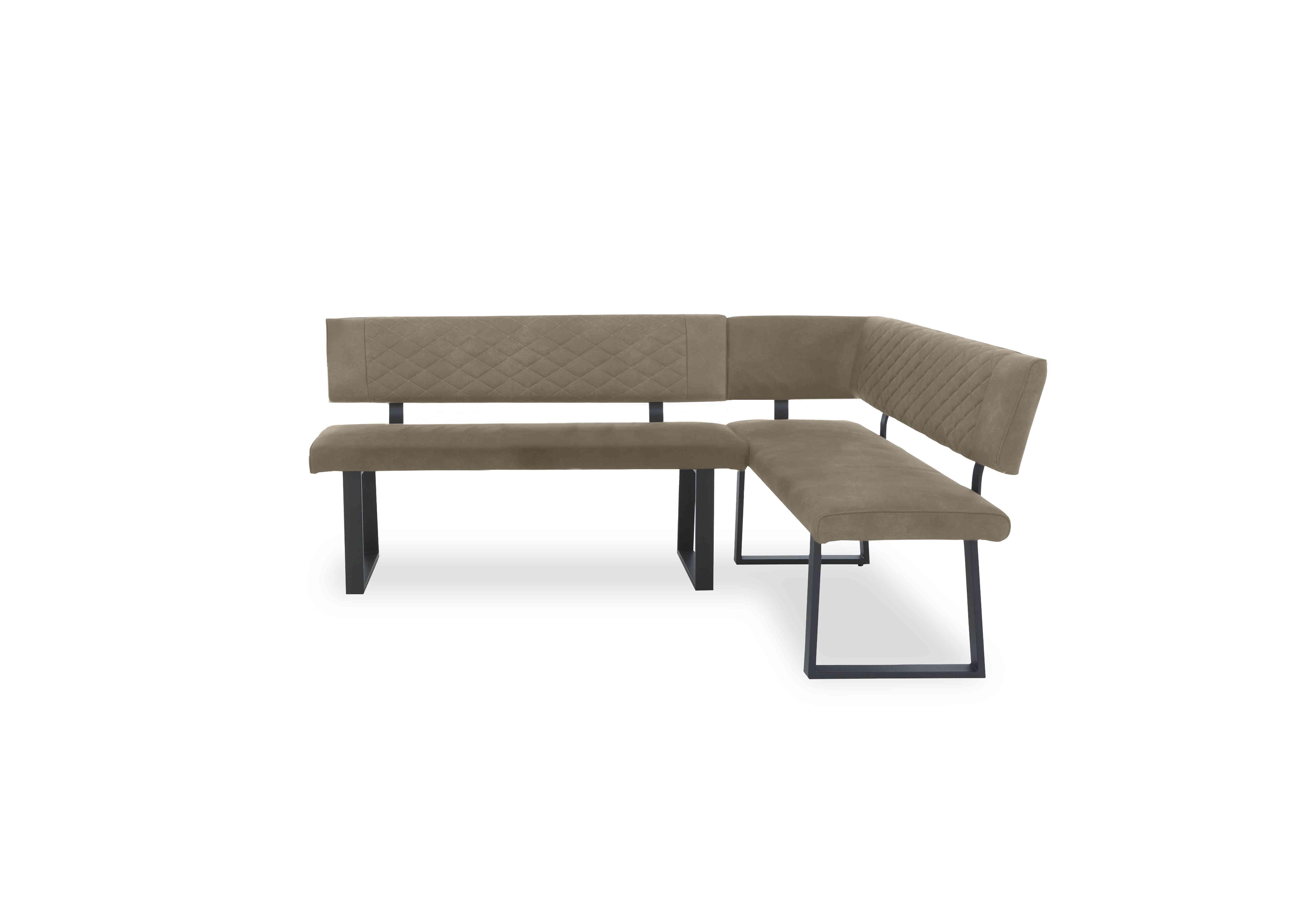 Warrior Right Hand Facing Corner Dining Bench in Taupe on Furniture Village