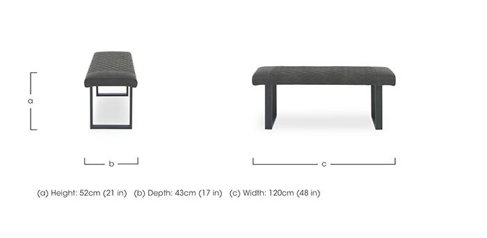 Warrior Standard Dining Bench in  on Furniture Village