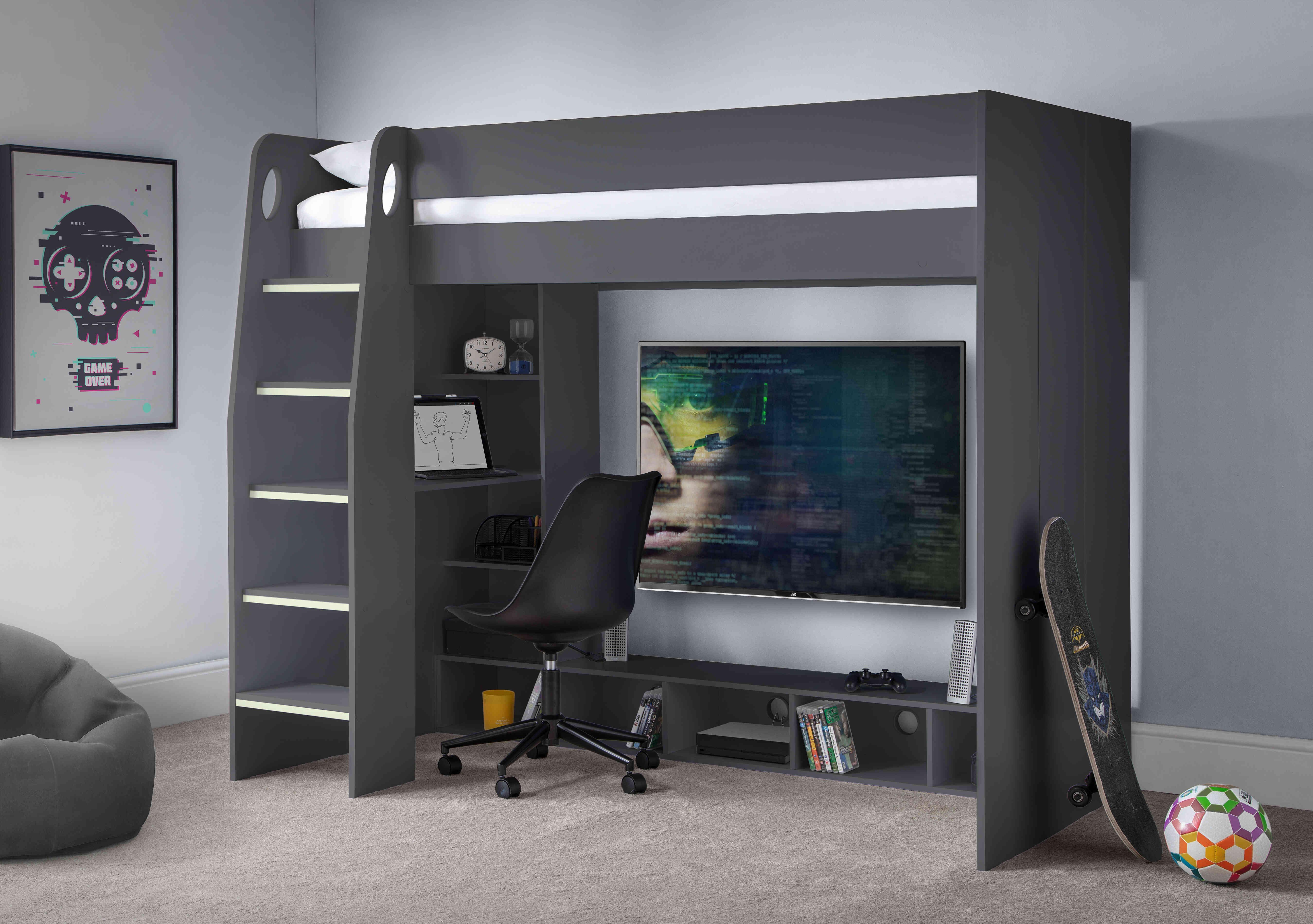 Clara Gaming Bed with Desk in  on Furniture Village