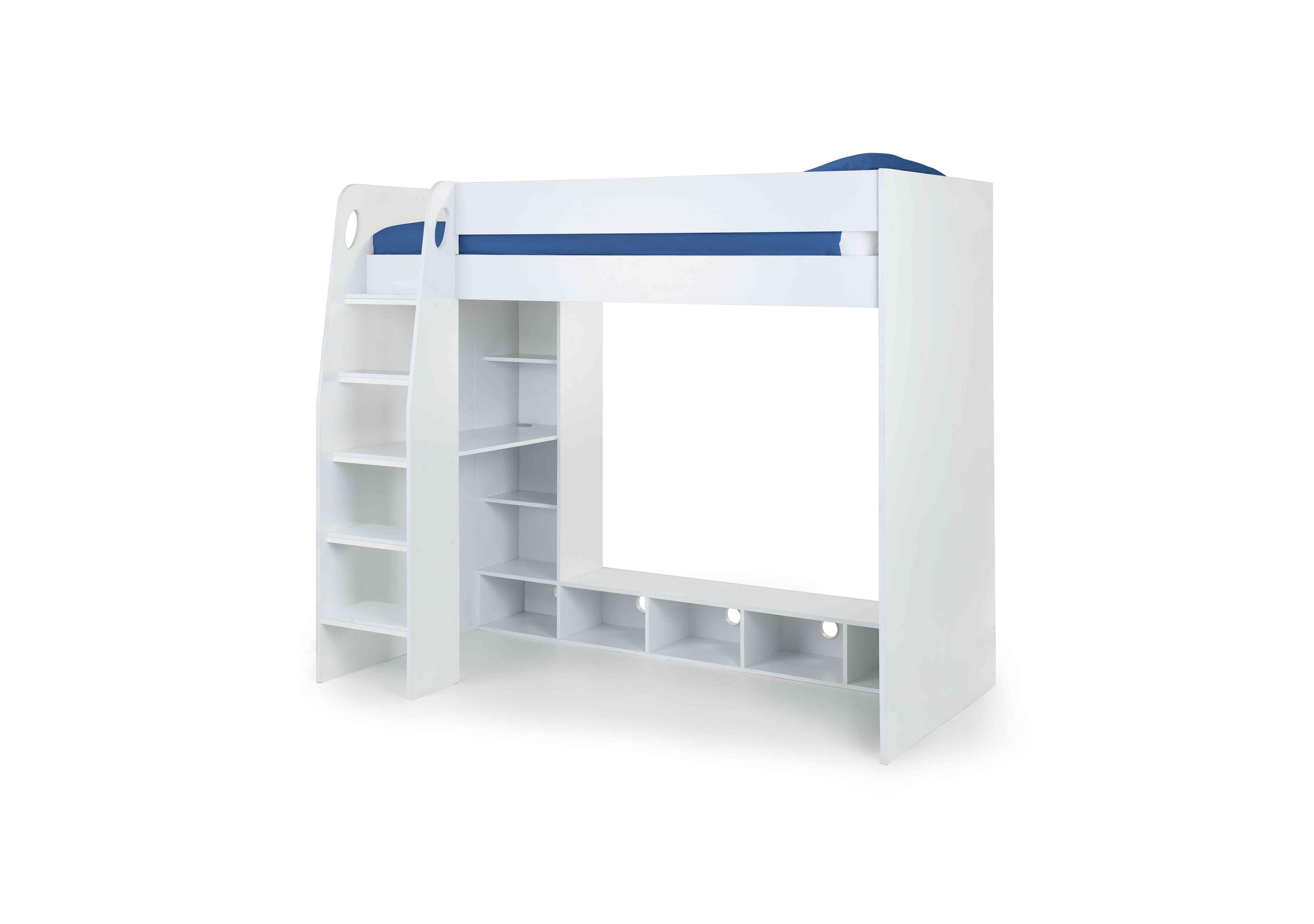 Clara Gaming Bed with Desk in White on Furniture Village
