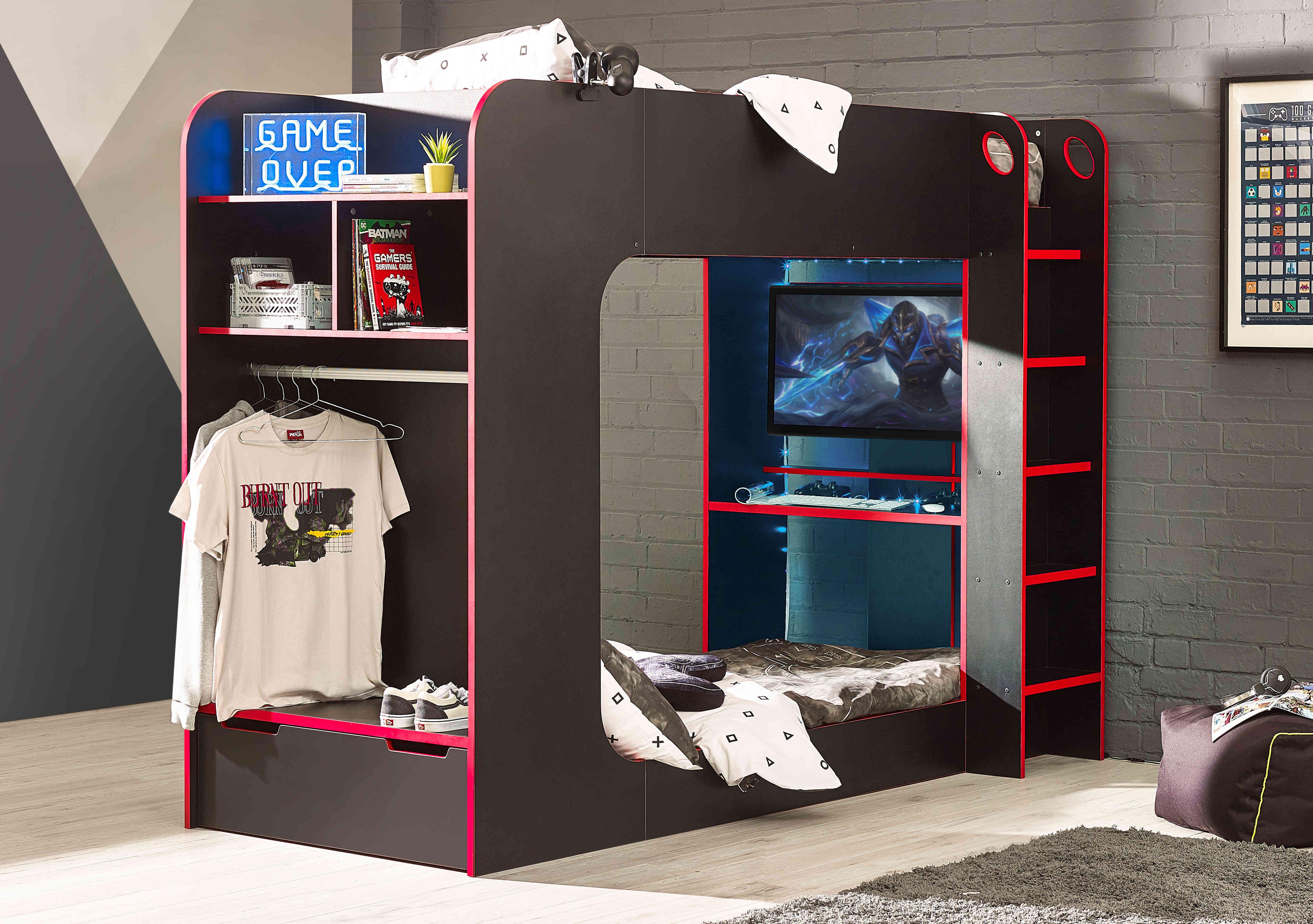 Kari Gaming Bunk Bed in  on Furniture Village