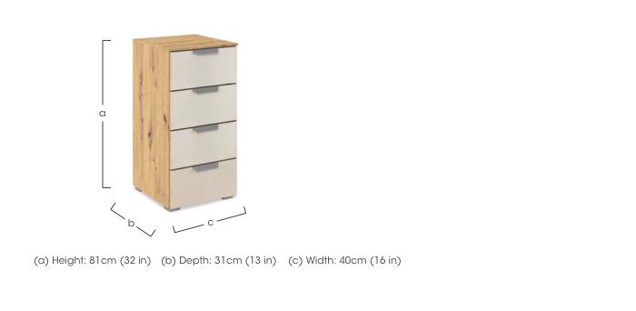 Freja 4 Drawer Glass Chest of Drawers in  on Furniture Village