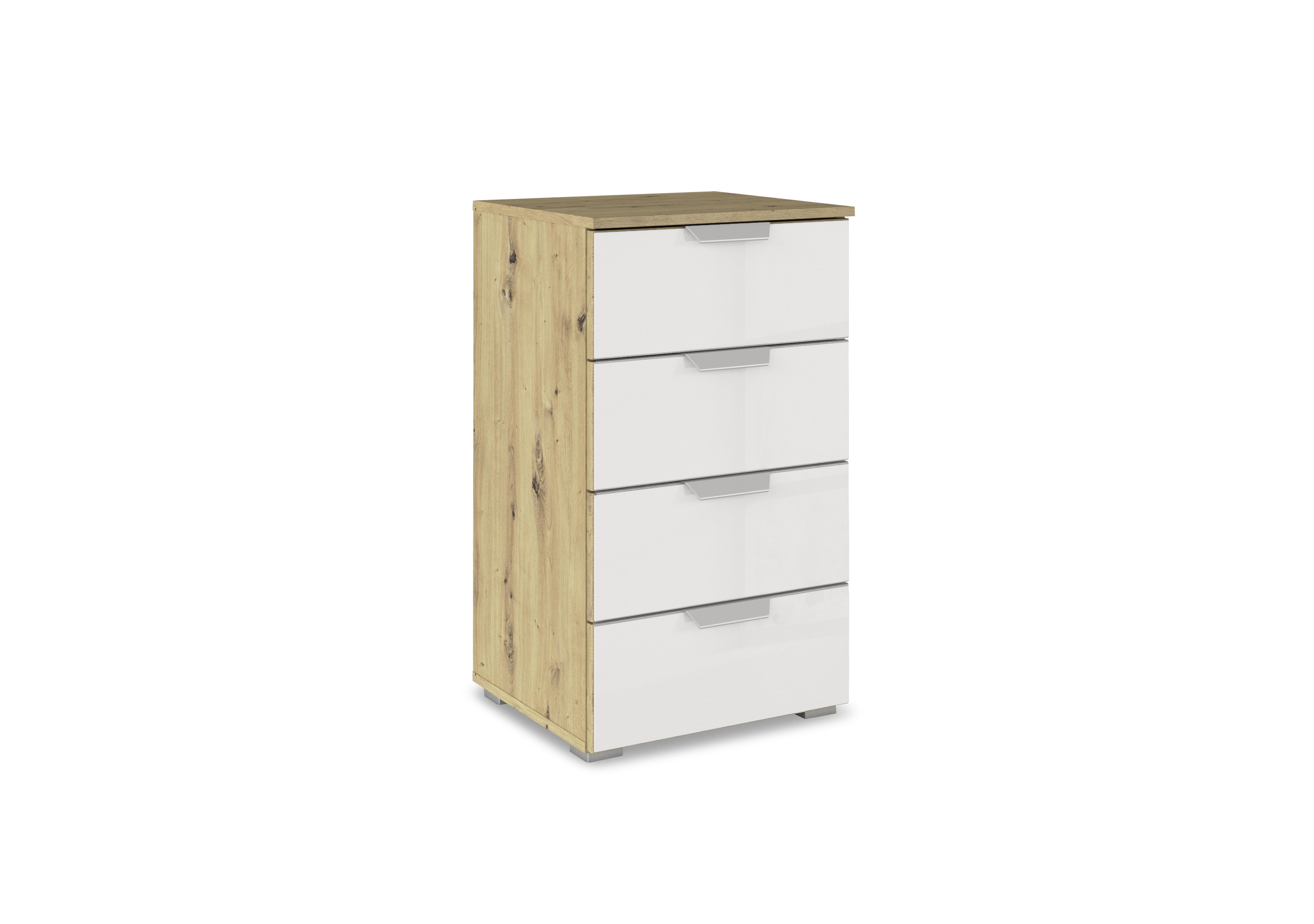 Freja 4 Drawer Glass Chest of Drawers in Ad80l White Glass on Furniture Village