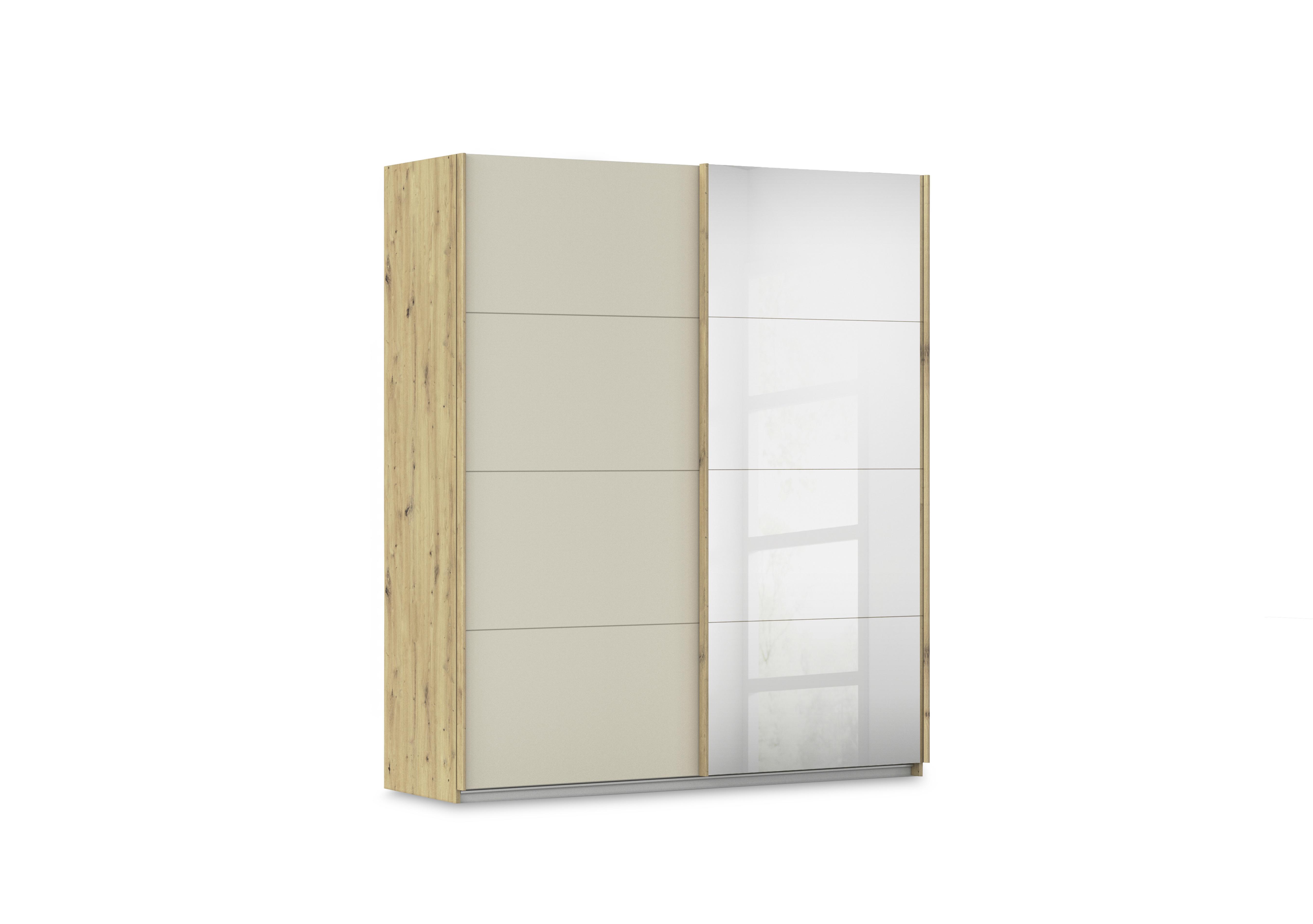 Freja 181cm 2 Door Sliding Decor Wardrobe With Mirror Door in Ag741 Champagne on Furniture Village