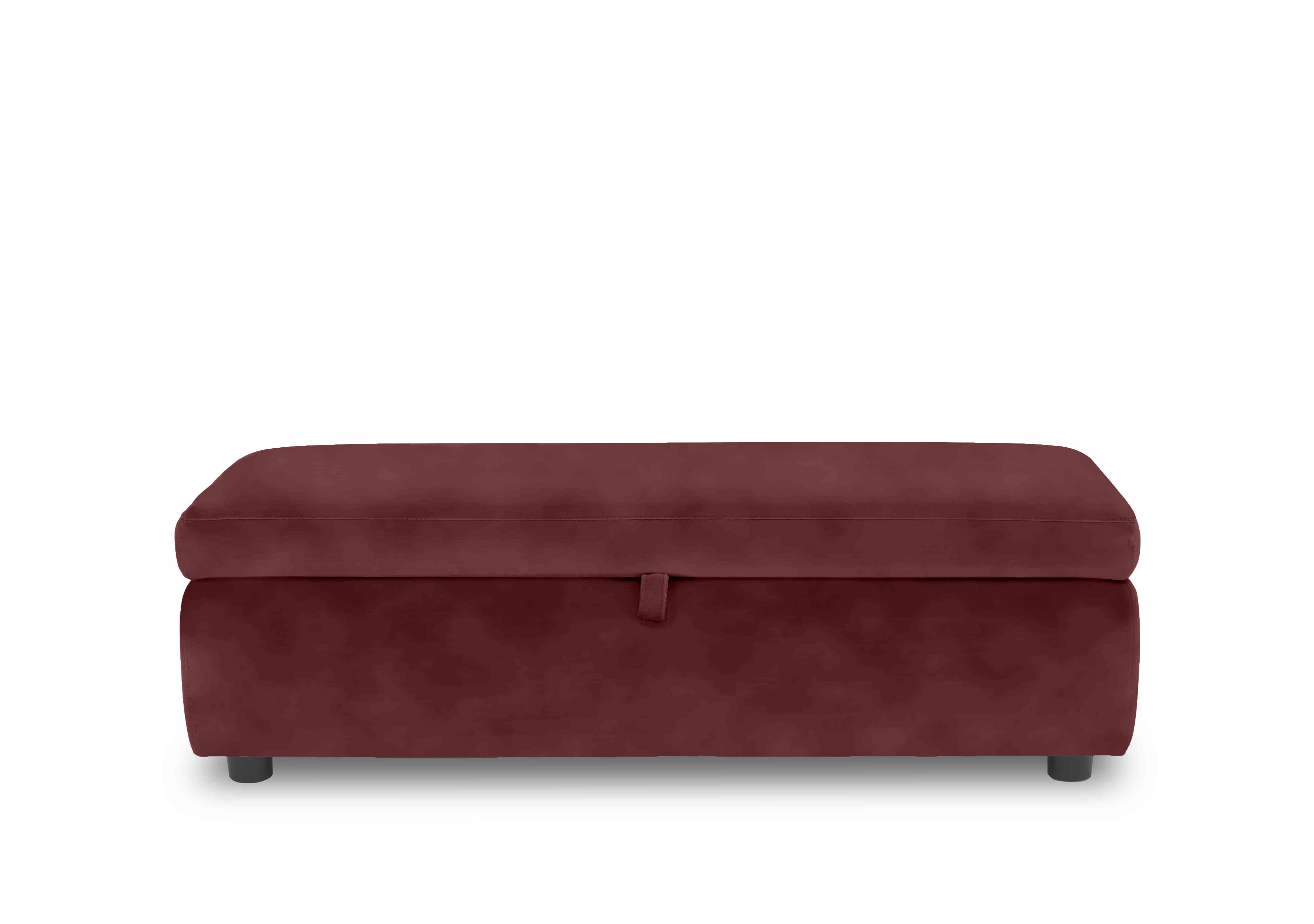 Stark 150cm Fabric Blanket Box in Fab-Meg-R65 Burgundy on Furniture Village