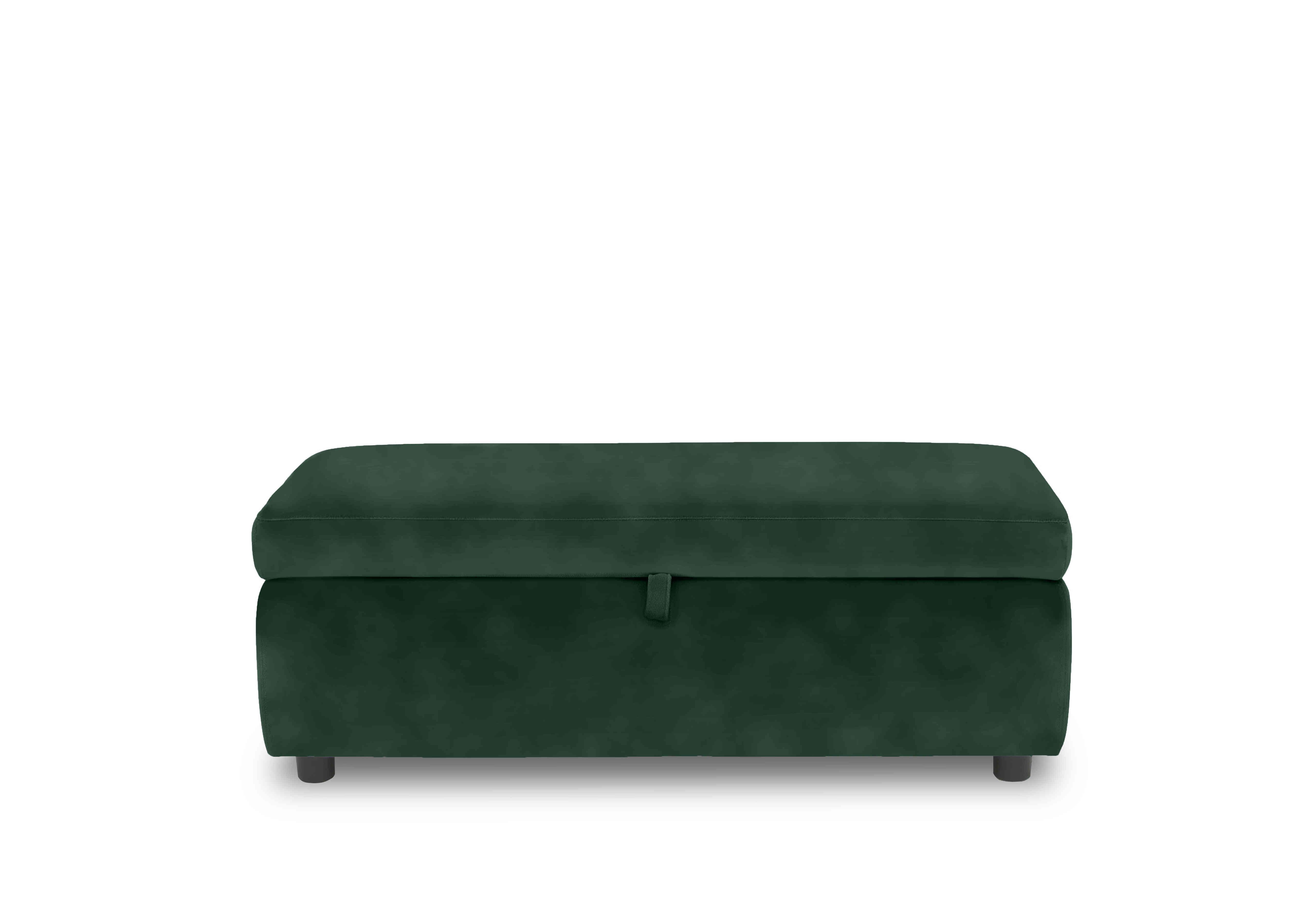 Stark 120cm Fabric Blanket Box in Fab-Meg-R37 Emerald Green on Furniture Village