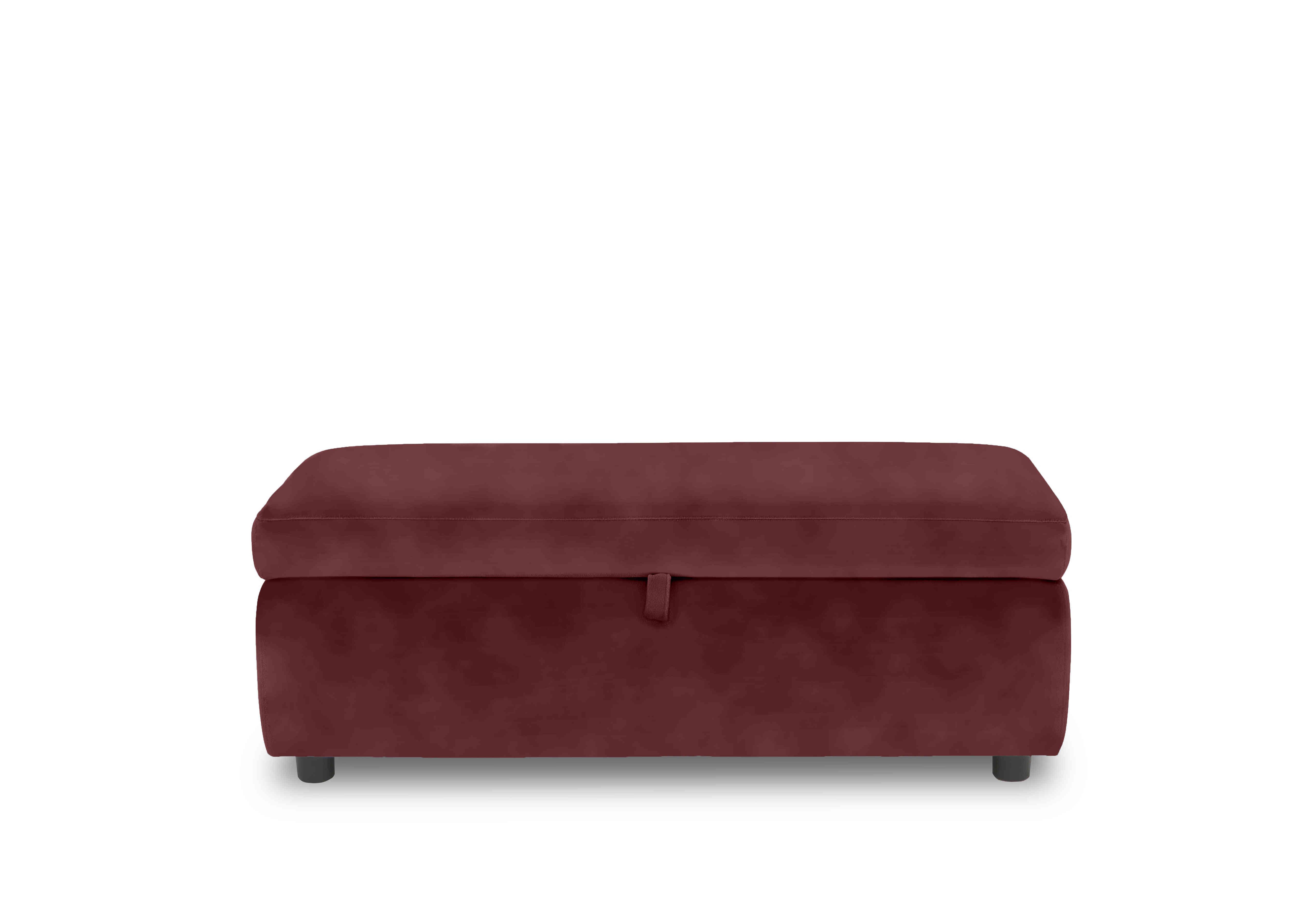 Stark 120cm Fabric Blanket Box in Fab-Meg-R65 Burgundy on Furniture Village