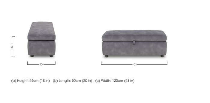 Tyrell 120cm Fabric Blanket Box in  on Furniture Village