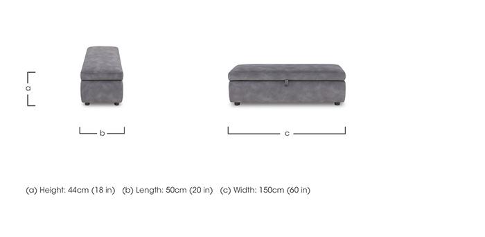 Tyrell 150cm Fabric Blanket Box in  on Furniture Village