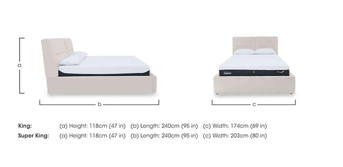 Stark Leather Manual Ottoman Bed Frame in  on Furniture Village