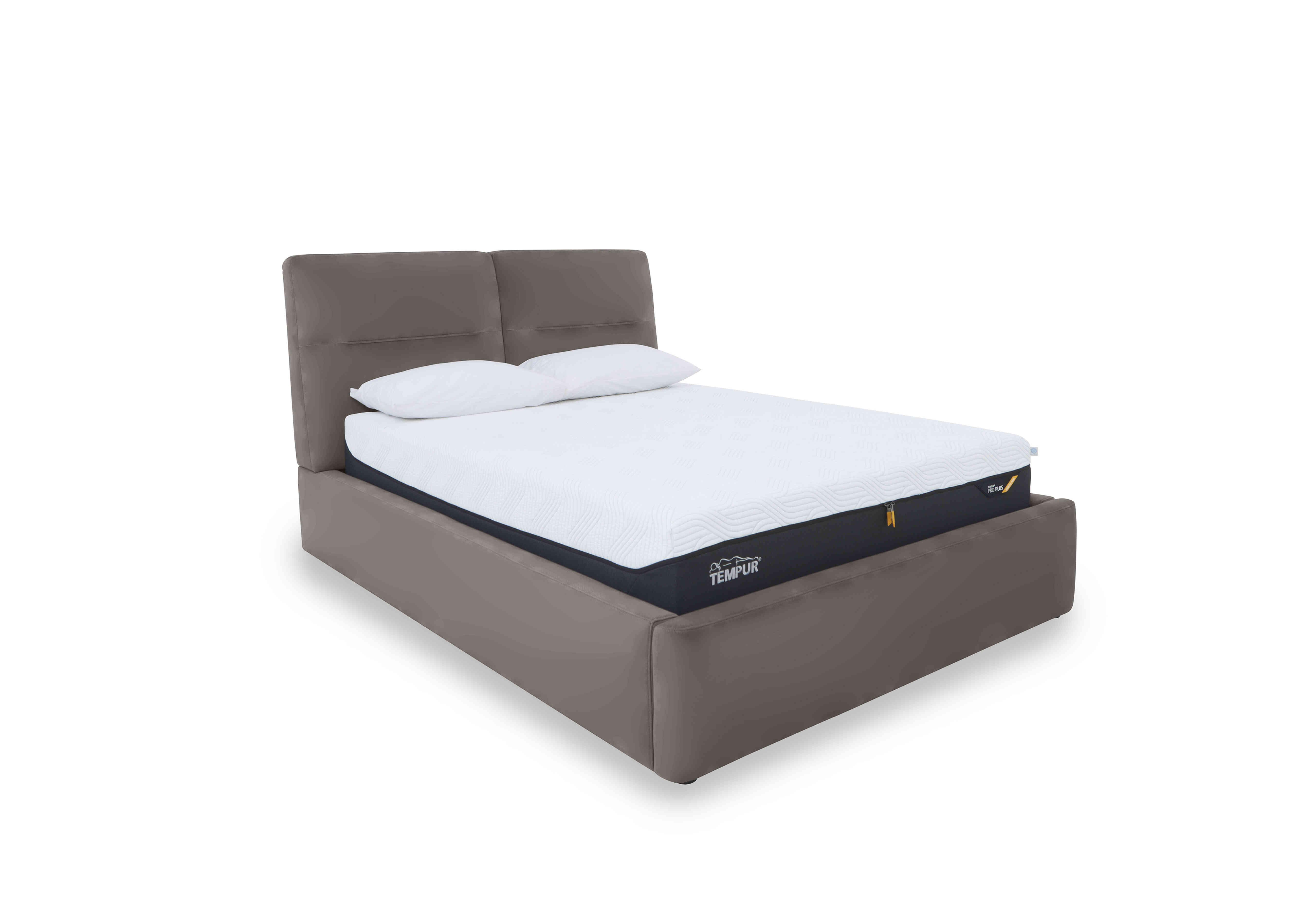 Stark Leather Manual Ottoman Bed Frame in Bv-042e Elephant on Furniture Village